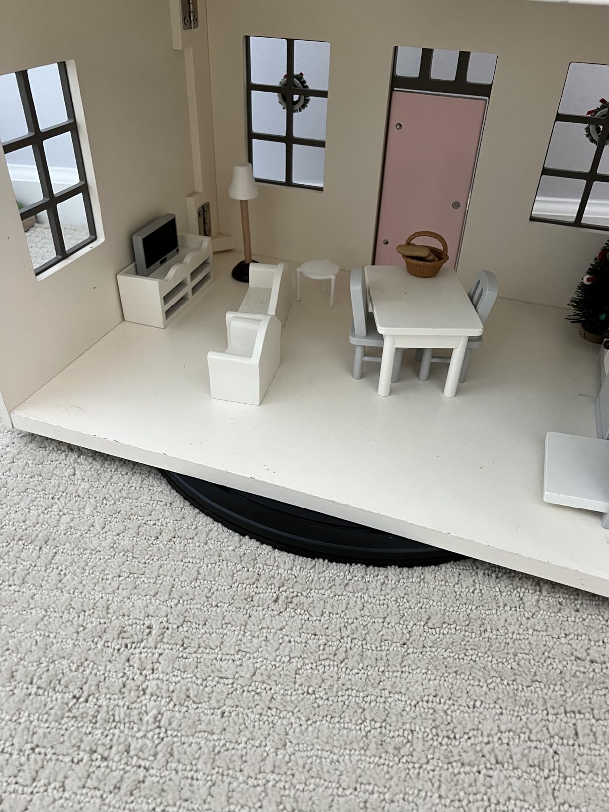 16 Inch Lazy Susan Turntable Heavy Duty Rotating Swivel Stand Lazy Susan with Steel Ball Bearings for Flat Panel Monitors, Computer, TV, Speakers, Bonsai, Statue, Cabinet Organizer customer photo 2