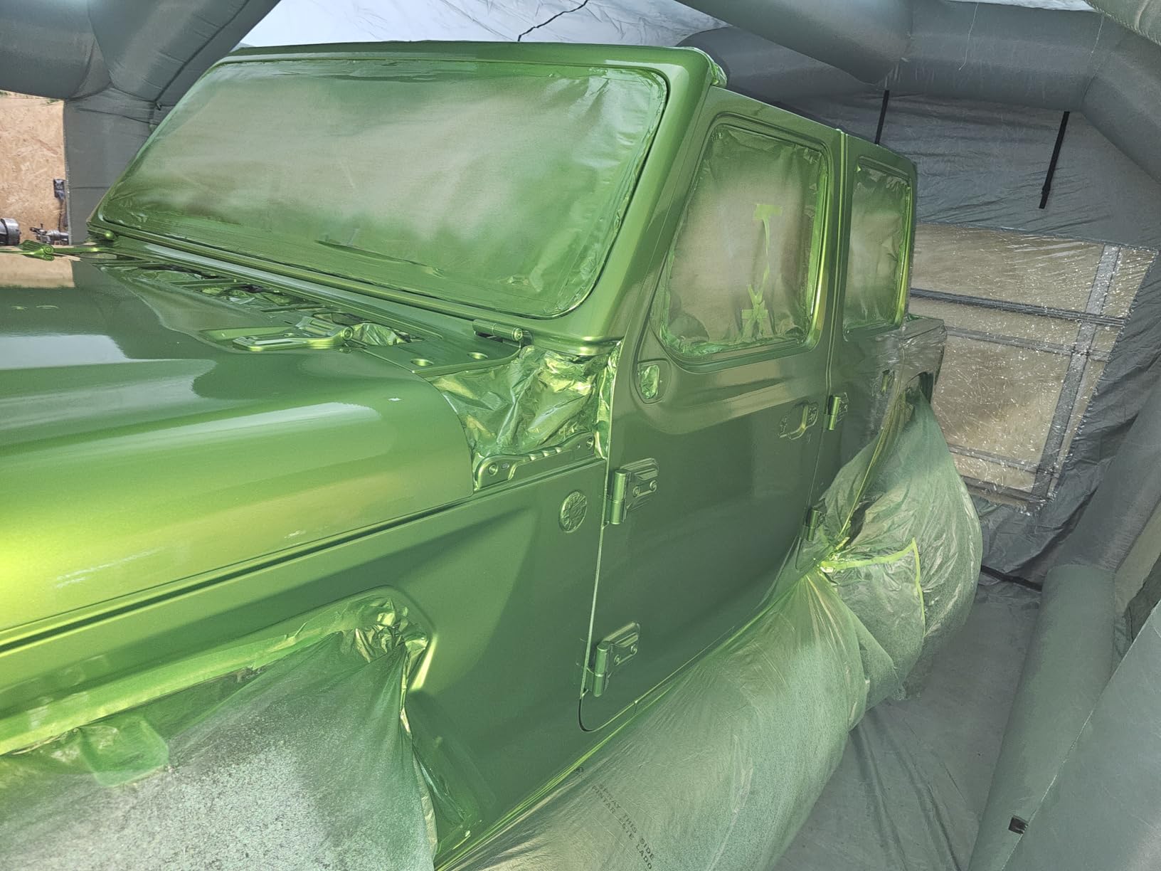 Inflatable Paint Booth, 20X13.5X9.7Ft Spray Paint Booth, High Powerful 1100W Blower Inflatable Spray Booth with Air Filter System for Car Parking Tent Workstation customer photo 1