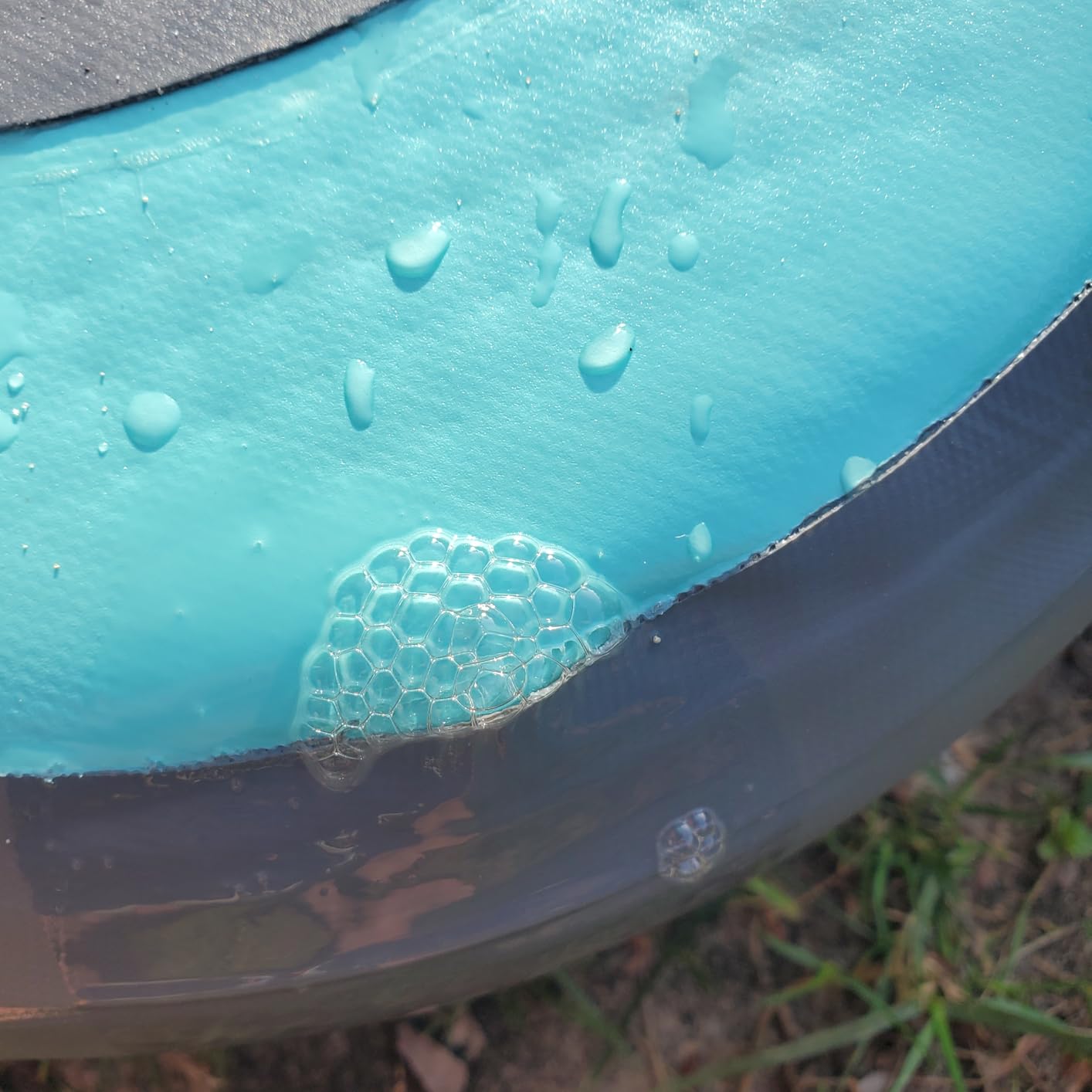 AWSUM Inflatable Floating Dock Air Dock Platform Floating Island Raft with None-Slip Surface for Pool Beach Ocean (5 × 6 ft) customer photo 1