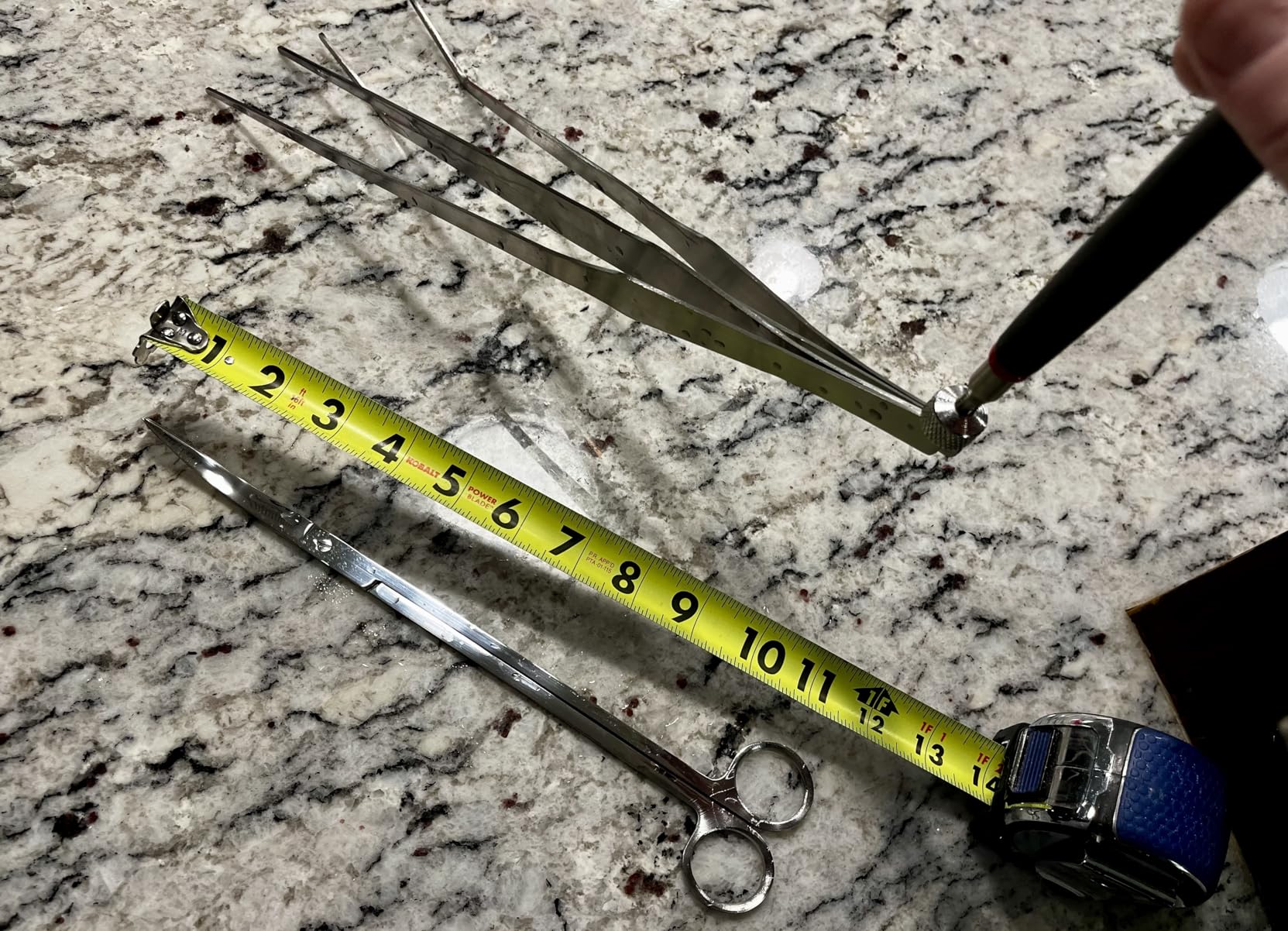 15in Aquascaping Tools, 4 in 1 Long Aquarium Tweezers Scissors Spatula, Stainless Steel Aquatic Plants Aquascaping Tools Set for Fish Starter Kits, Aquariums Tank and Terrarium customer photo 2