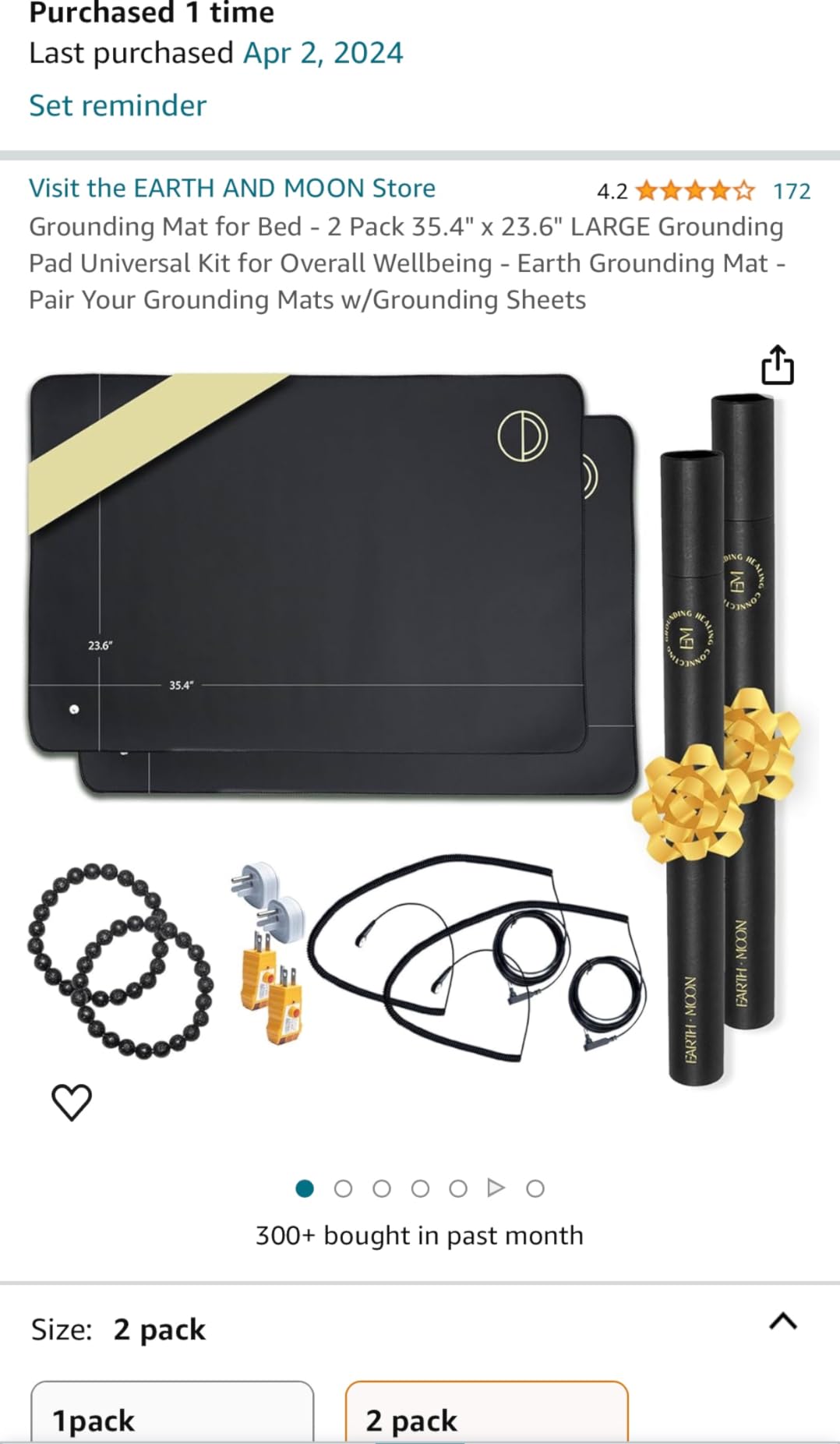 Grounding Mat for Feet (13x29in) - Earth Connected Wellness for Pain Relief, Muscle Tension & Relaxation - Travel Size Grounding Pad with Outlet Tester by Earth and Moon customer photo 1