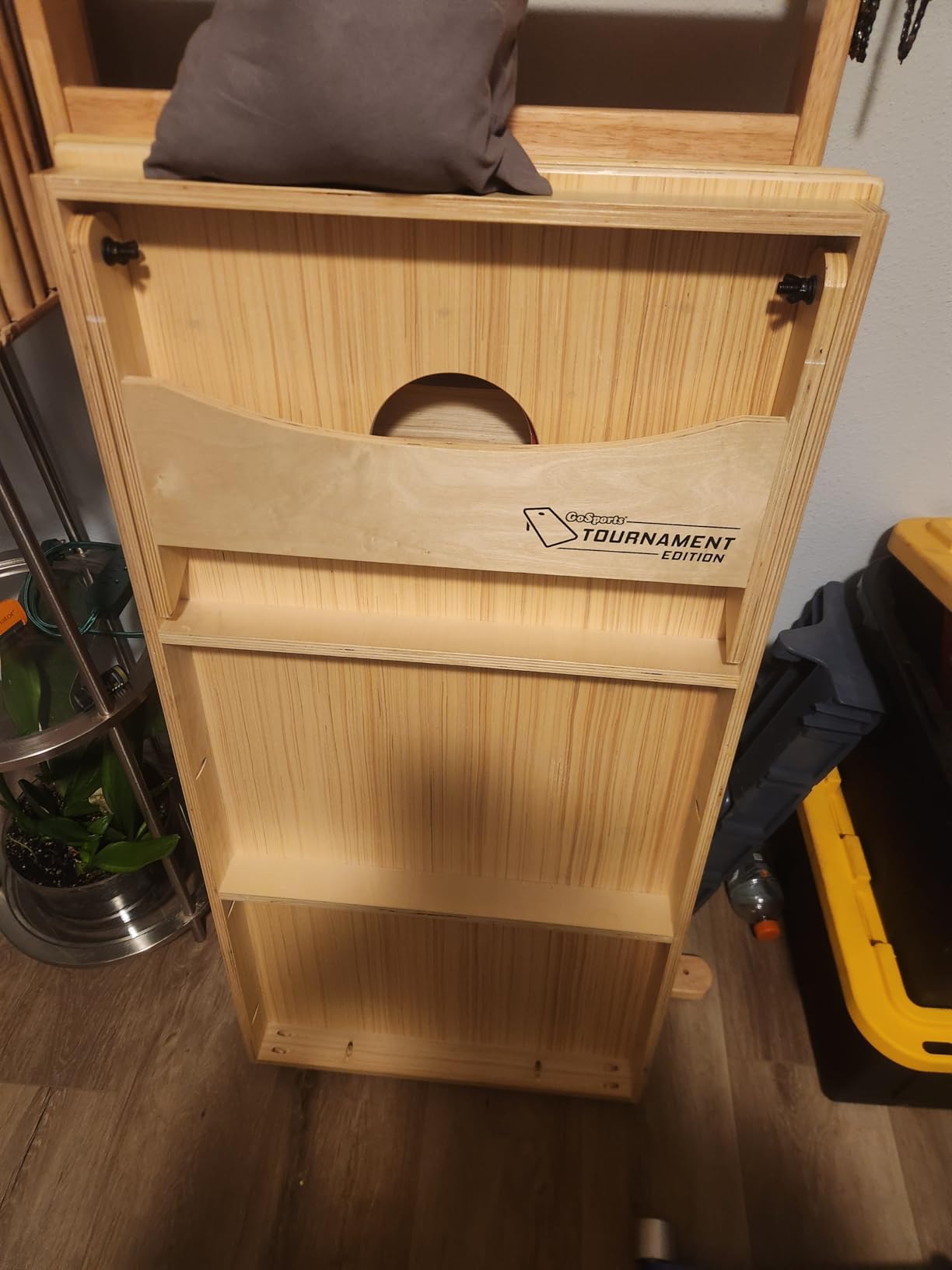 GoSports Tournament Edition Regulation Cornhole Game Set - 4 ft x 2 ft Wood Boards with 8 Dual Sided (Slide and Stop) Bean Bags customer photo 2