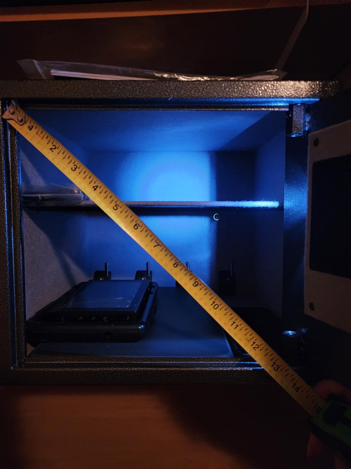 Billconch Smart Gun Safe for Multiple Pistols - Automatic Lock Safe Box with LCD Display/Voice Guide, Quick Access Unlock with Fingerprint/Keypad/Key/App, Biometric Handgun Safe for Money Valuables customer photo 2