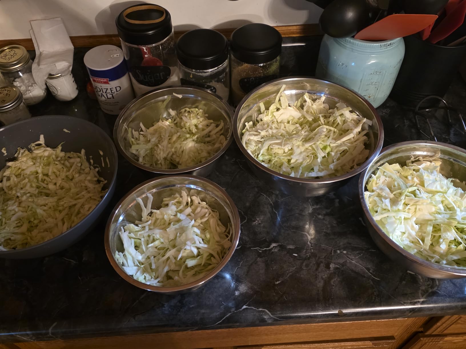 Folinstall 2 Pack 1 Gallon Large Fermentation Jars w 2 SCREW Lid and 3 Airlock - 100% Airtight Lid, Wide Mouth Glass Jar, Pickle Jar w Scale Mark for Sourdough Starter customer photo 1