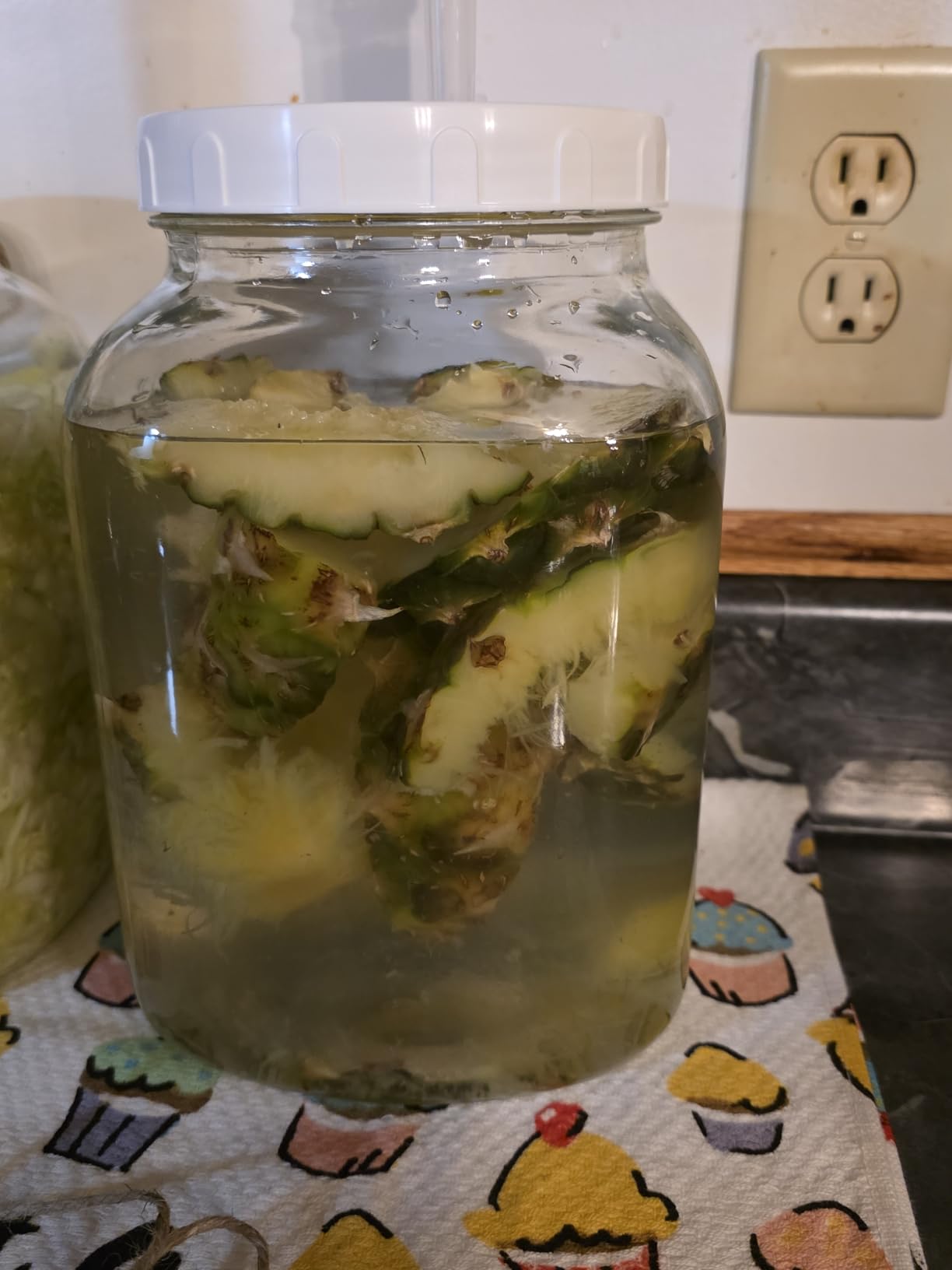 Folinstall 2 Pack 1 Gallon Large Fermentation Jars w 2 SCREW Lid and 3 Airlock - 100% Airtight Lid, Wide Mouth Glass Jar, Pickle Jar w Scale Mark for Sourdough Starter customer photo 2