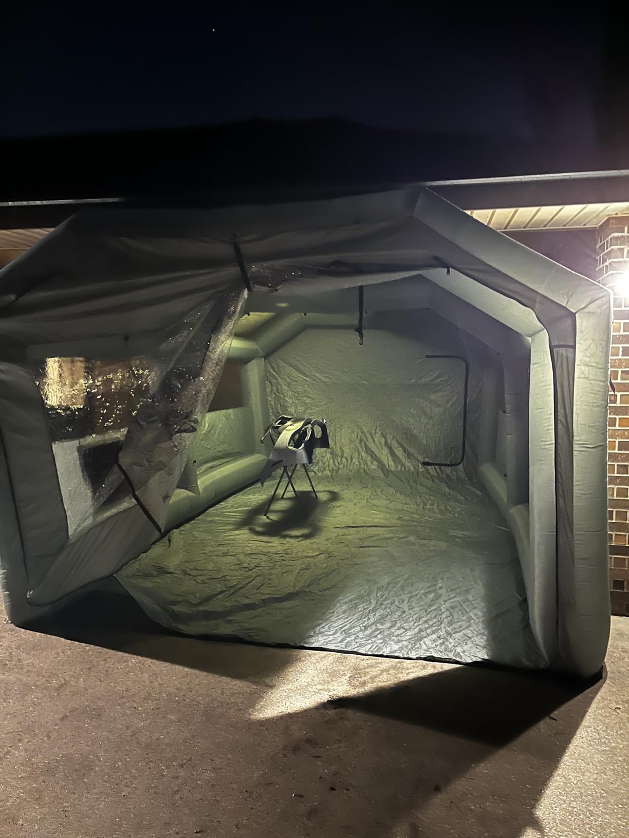 QILEBA Inflatable Painting Spray Booth 20x13.5x9ft with Blower 1100W, Portable Blow Up Car Paint Booth with Air Filter System for Car Parking Tent Workstation customer photo 1