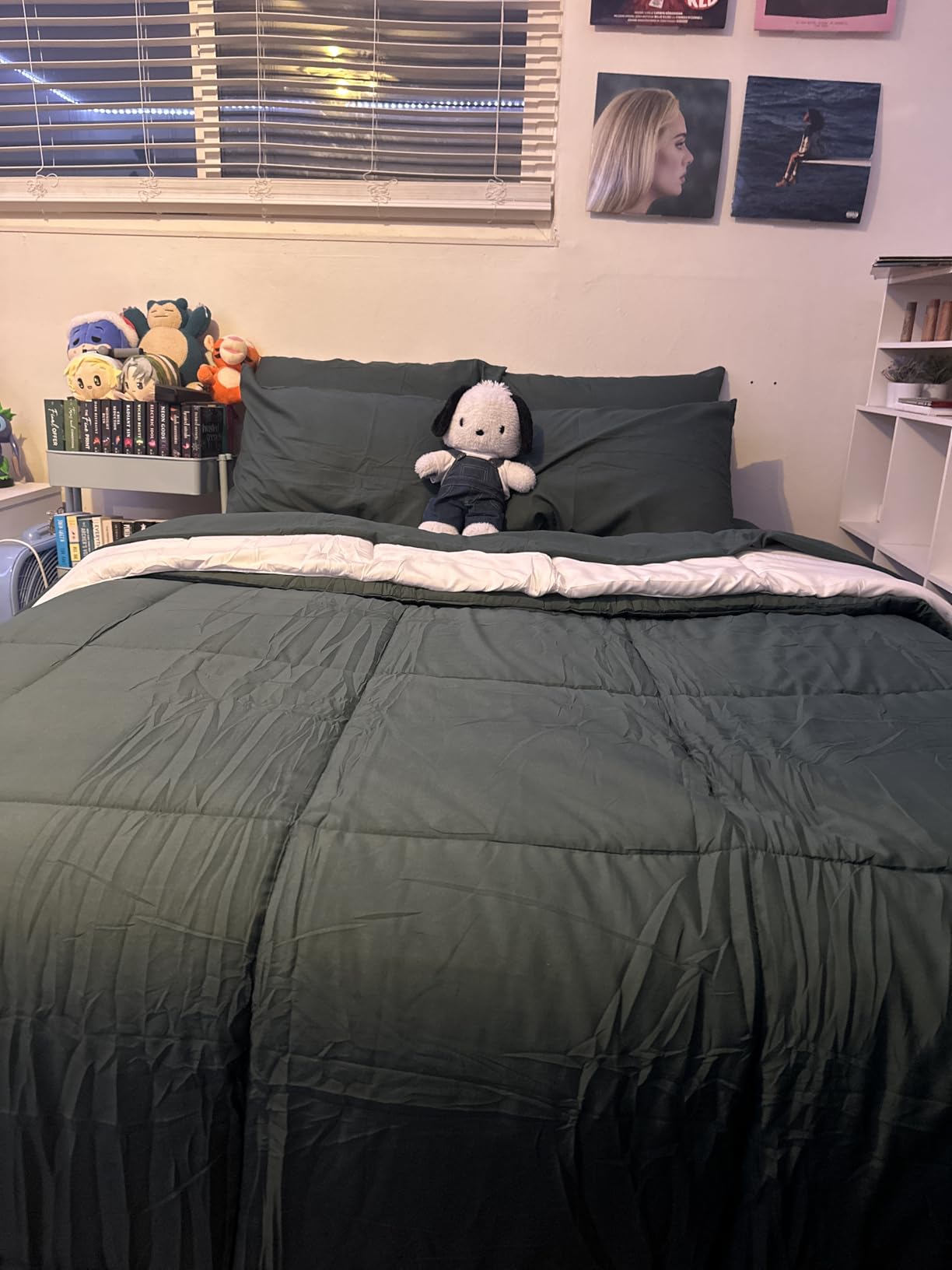 Queen Comforter Set Black, 7 Pieces Bed in a Bag, Black Comforter Queen Size, All Season Bedding Sets with Stitch Quilted Comforter, Flat Sheet, Fitted Sheet, Pillowcases customer photo 1