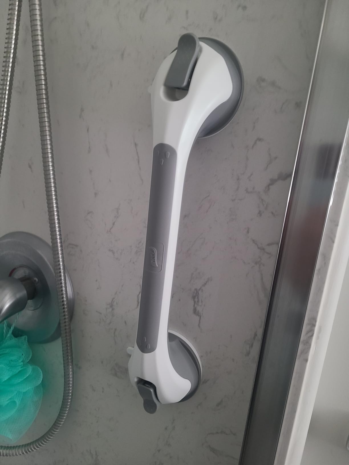 TAILI Grab Bars for Bathtubs and Showers 2 Pack Suction Grab Bar, Heavy Duty Shower Handle Removable Bath Handrails for Seniors and Elderly, Bathroom Safety Grip No Drilling Waterproof,Grey customer photo 1