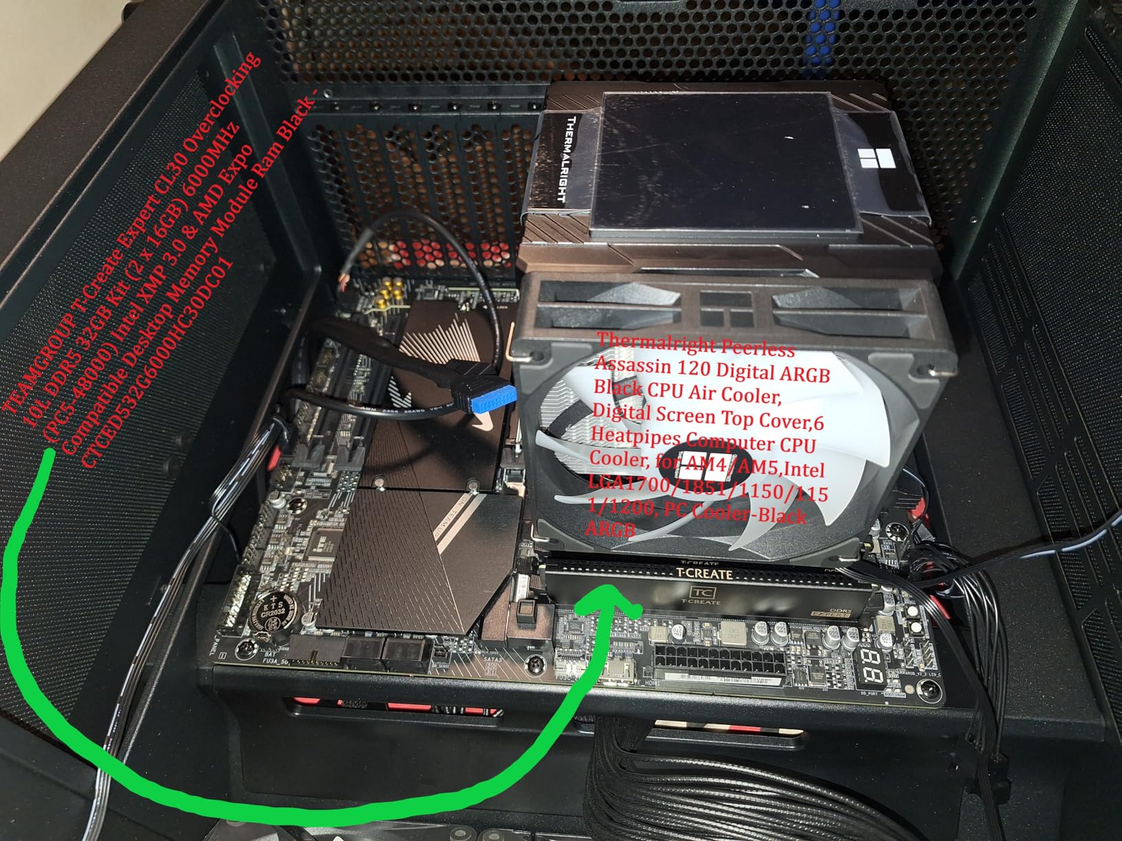 TEAMGROUP T-Create Expert CL30 Overclocking 10L DDR5 32GB Kit (2 x 16GB) 6000MHz Intel XMP 3.0 & AMD EXPO Compatible Desktop Memory Module - Black customer photo 1