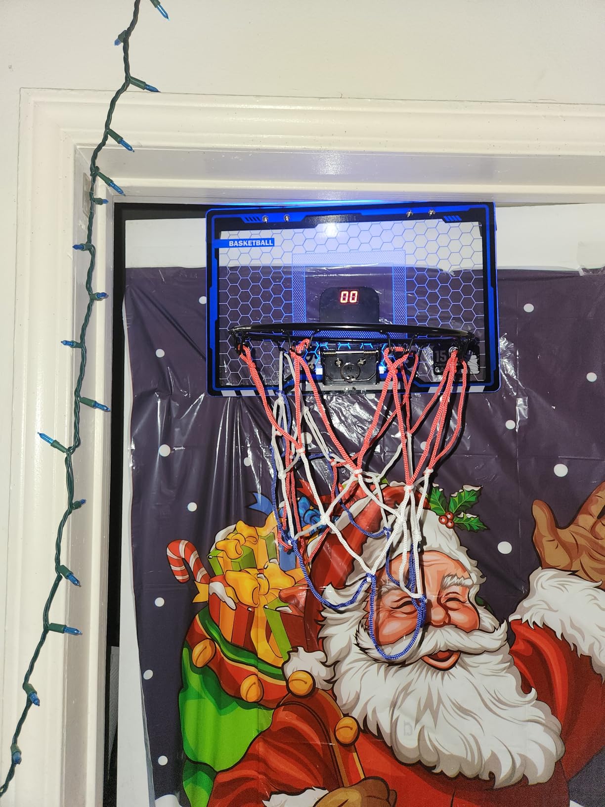 HopeRock Indoor Mini Basketball Hoop for Kids, Basketball Hoops Over The Door with LED Lighting, Mini Hoop with Scoreboard & 3 Balls, Basketball Toys Gifts for 5 6 7 8 9 10 11 12 Year Old Boys Girls customer photo 1