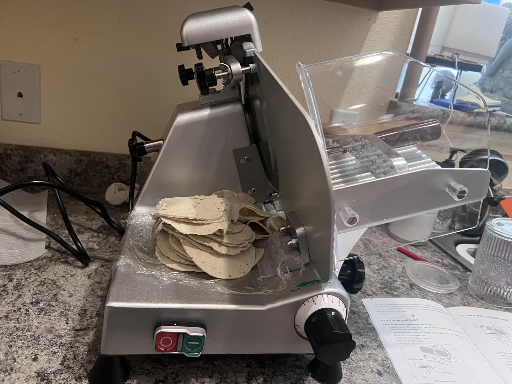 10 inch Commercial Meat Slicer, 240W Frozen & Cheese Slicer, Premium Chromium-plated Steel Blade, Semi-Auto, Low Noise customer photo 2