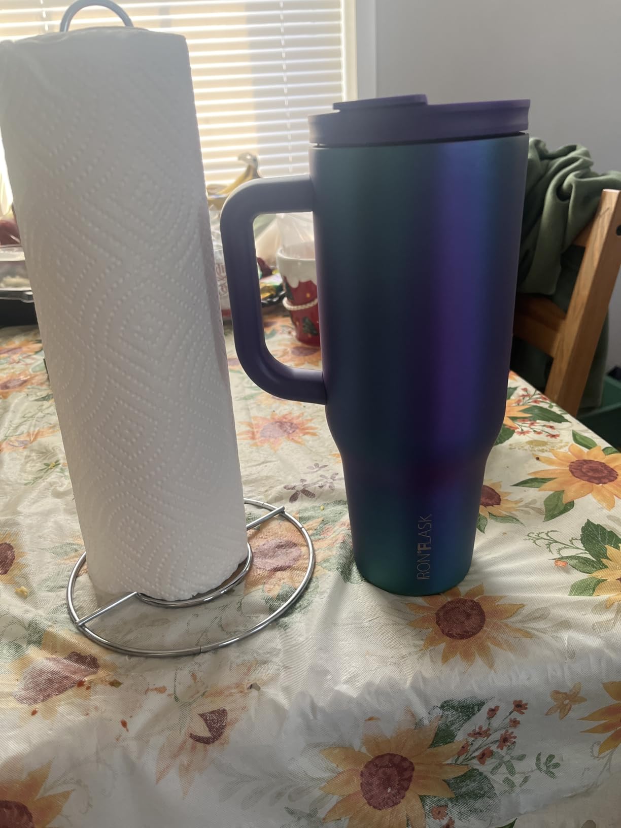 IRON °FLASK Co-Pilot Insulated Mug w/Straw & Flip Cap Lids - Cup Holder Bottle for Hot, Cold Drink - Leak-Proof - Water, Coffee Portable Travel Mug - Aurora, 40 Oz customer photo 2