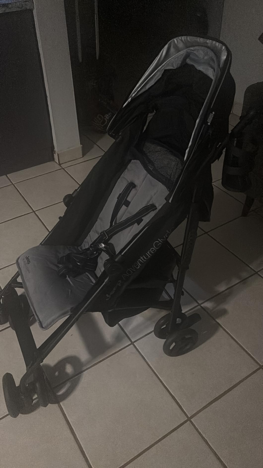 Jeep AdventureGlyde Stroller by Delta Children - Lightweight Travel Stroller with Smoothest Ride & Compact Fold, 3-Position Recline, Extra Large Storage Basket, Black/Grey customer photo 2