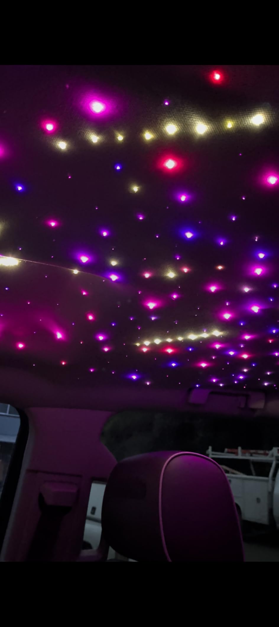 Twinkle & Meteor Starlight Headliner Kit for Car 0.03in x 9.8ft 750 Strands for Ambient Interior Decor 16W RGBW Fiber Optic Star Light Engine, 200 White Shooting Stars customer photo 2