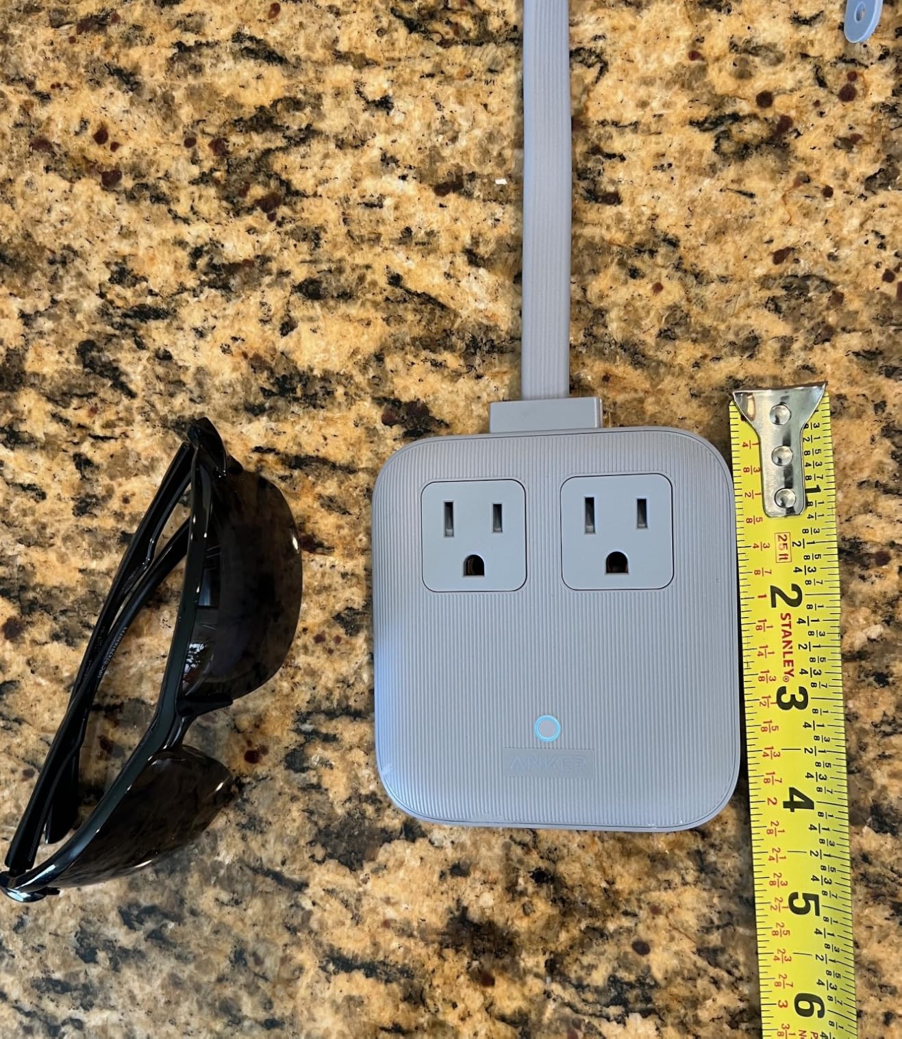 Anker Travel Power Strip, Anker Nano 67W Max 6-in-1 USB C Charger, 2 AC, 2 USB A and 2 USB C, 5ft Thin Undetachable Flat Plug Extension Cord with Multiple Outlets, Travel Essentials, Cruise Essentials customer photo 1