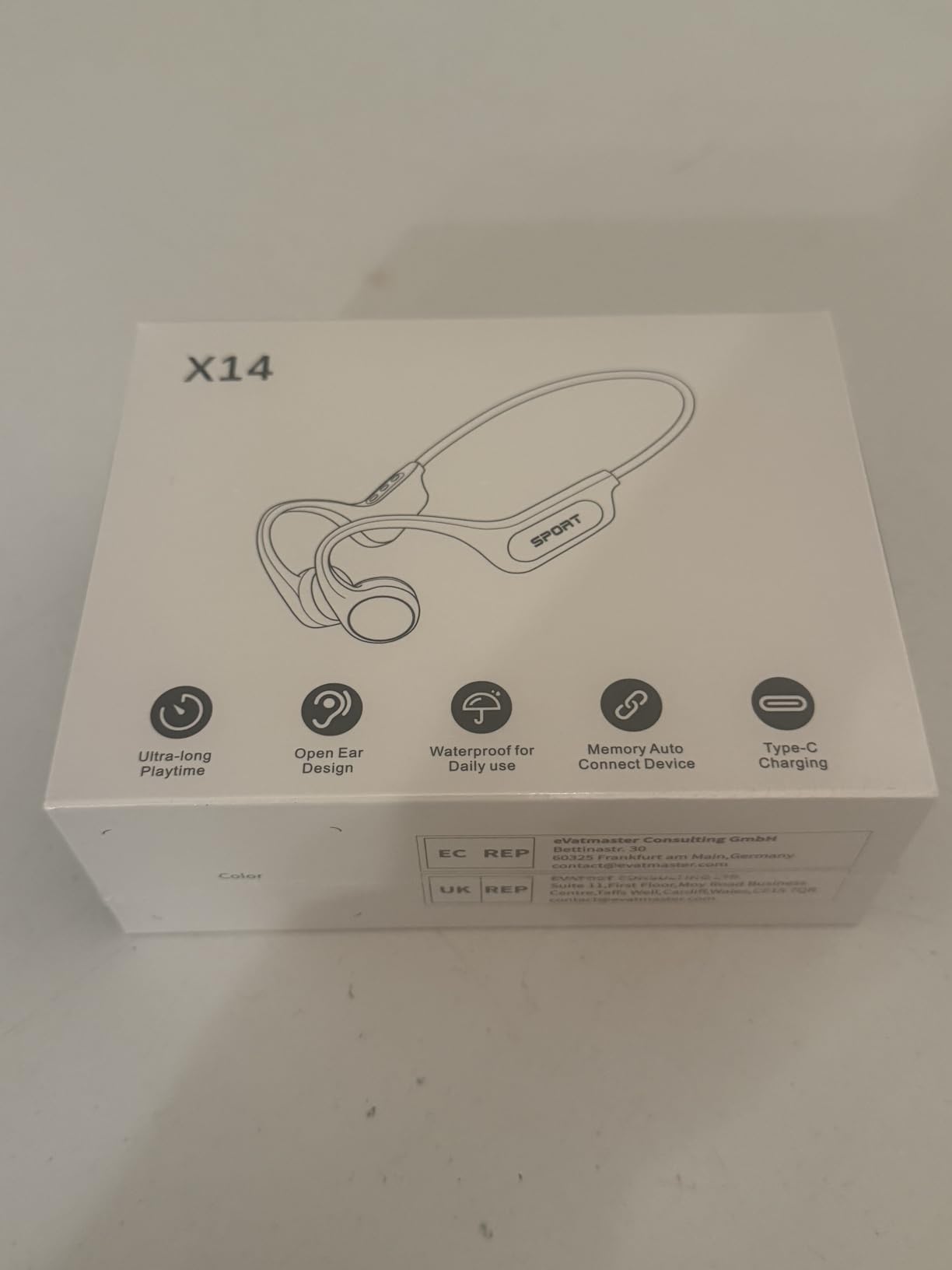 CXK Bone Conduction Headphones Bluetooth 5.4 Open Ear Headphones with Mic, Premium Loud Sound 10Hrs Playtime Bluetooth Headphones, IPX6 Waterproof Sports Headset for Running, Cycling, Walking customer photo 1