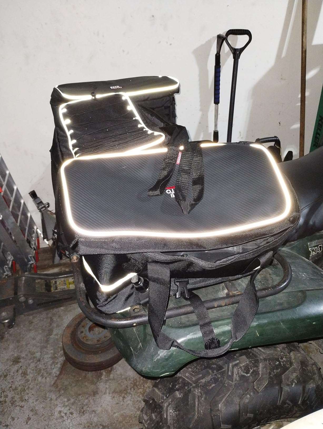 KEMIMOTO ATV Bag, 74L Large ATV Cargo Bag with Cooler Bag, Waterproof 4 Wheeler Storage Rear Rack Seat Bag Universal Compatible with Polaris Sportman Fourtrax Can Am Kawasaki Yamaha Artic Cat, Black customer photo 1