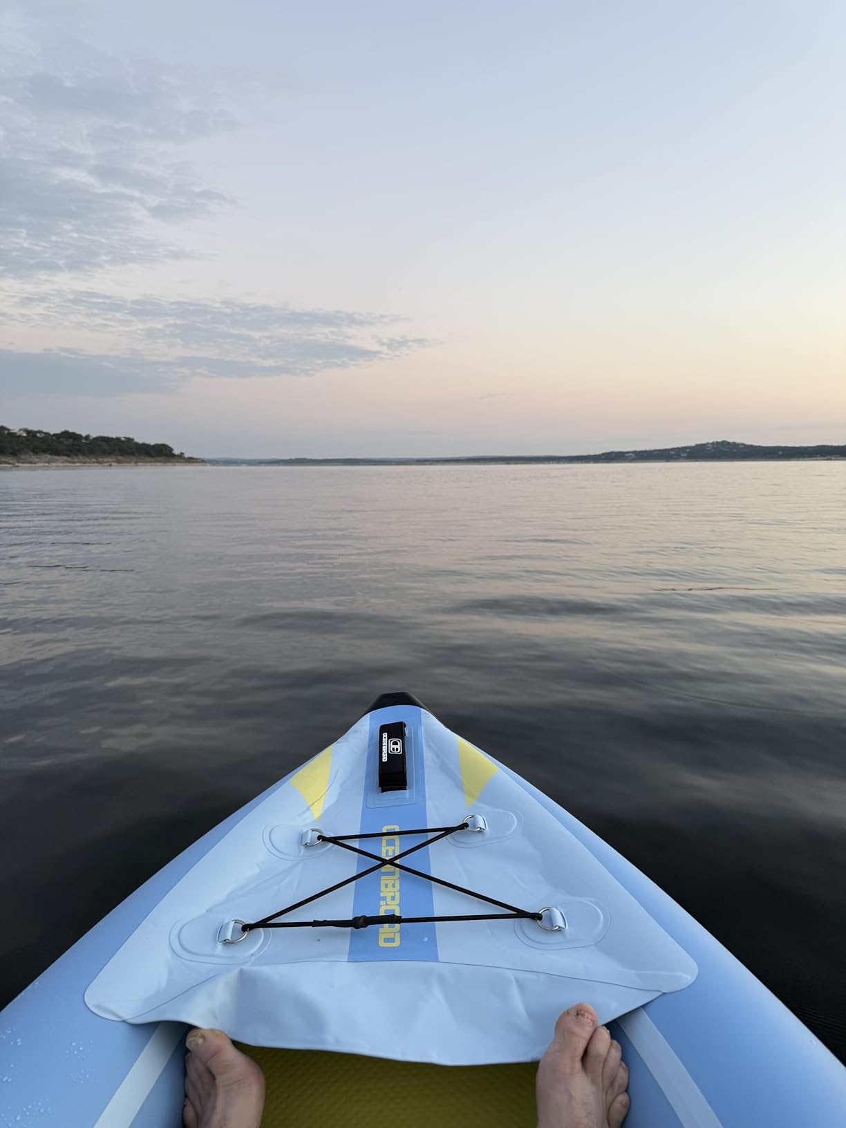OCEANBROAD Inflatable Sit-in Kayak(NO HIN), 1 Person/2 Person Blow Up Kayak for Adults with Paddle, Kayak Seat, Pedal, Hand Pump and Bag, Blue/Sky Blue customer photo 1