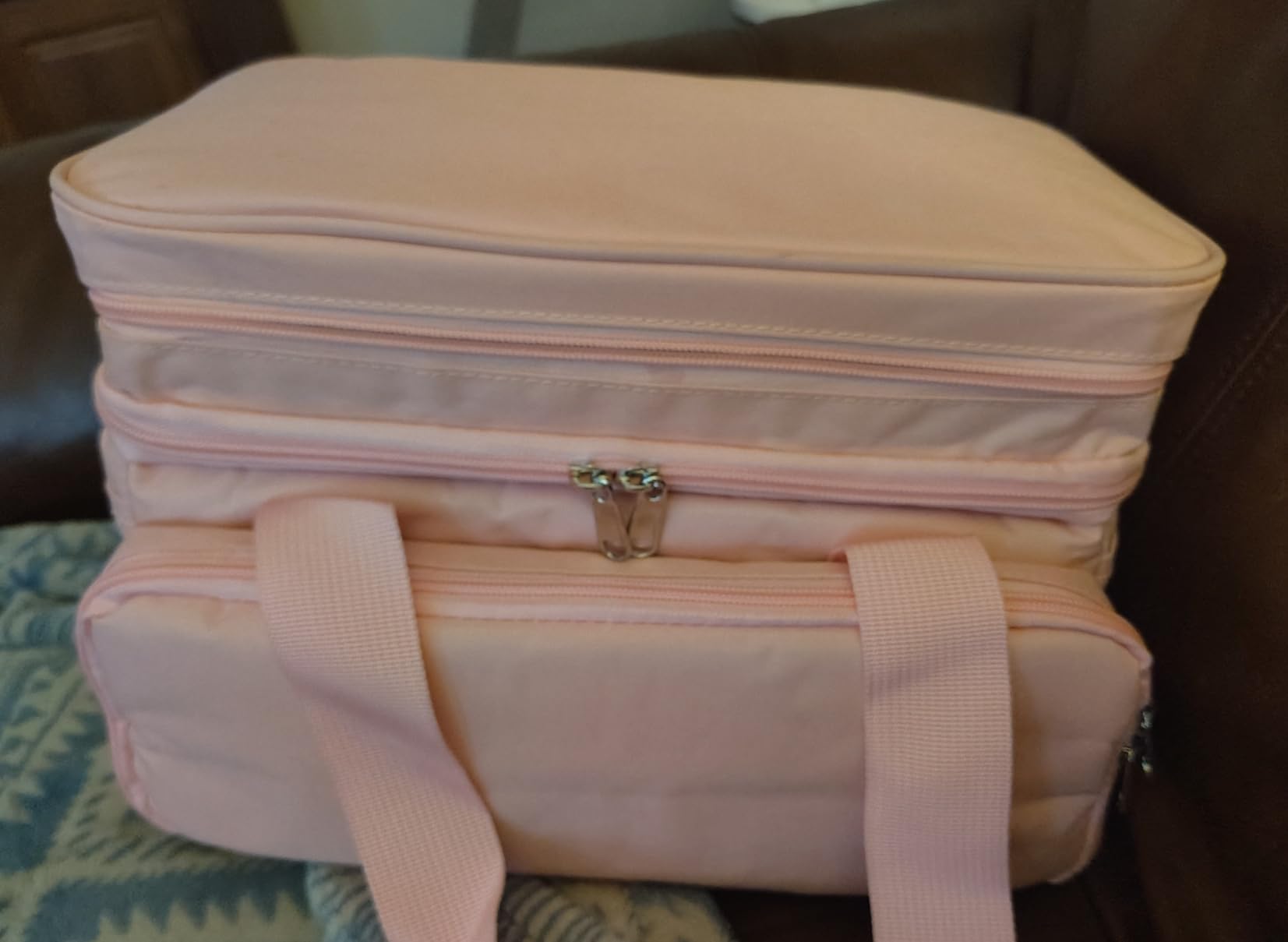 SINGER Sewing Accessories Organizer (Bag Only) - Double Layer Portable Sewing Storage Bag | 2 Detachable Pouches and 18 Compartments, Large Sewing Supplies & Crafting Carry-all (Teal) customer photo 1