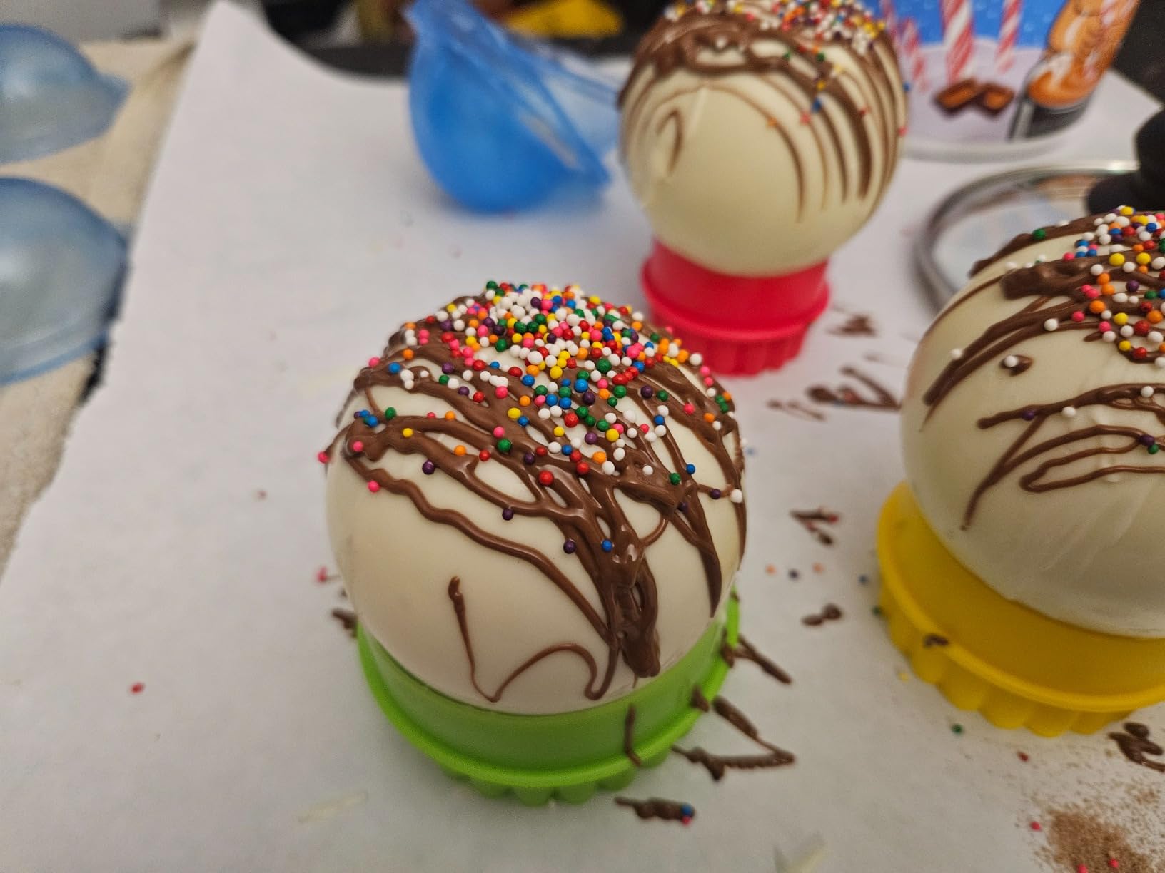 Chocolate Melting Machine Electric Heating Chocolate Tempering Machine Melting Pot Fast and Even Melting Ideal Create for Chocolate,Candy,Butter Making Warming Coffee Milk Wine (Double) customer photo 2