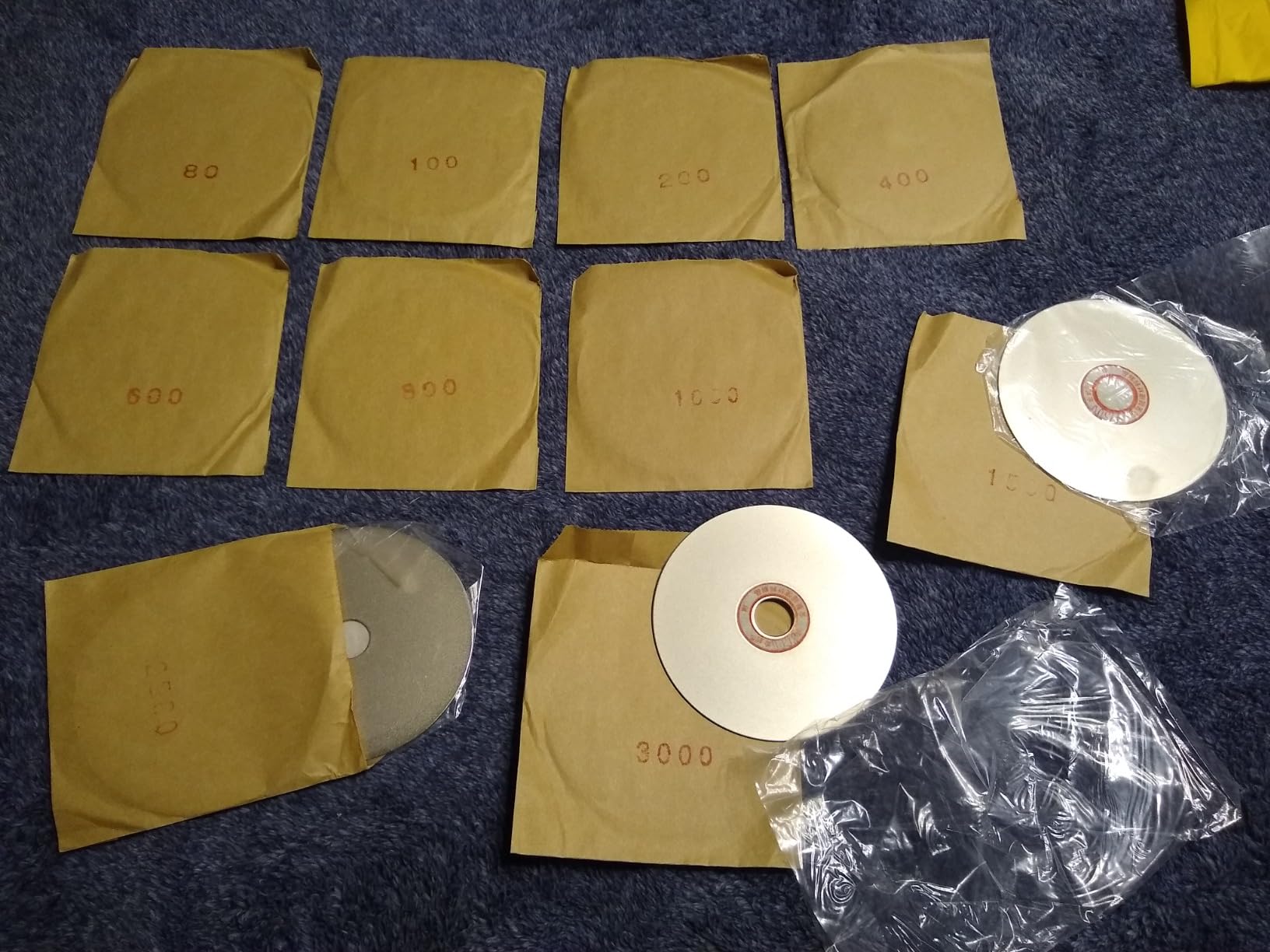 Diamond Flat Lap Disc Set 10 PCS, ENLAYER 4Inch Diamond Polishing Disc 80/100/200/400/600/800/1000/1500/2500/3000 Grit Wheel Lapping Grinding Disc Tool for Cutting or Sanding Stone and Glass customer photo 1