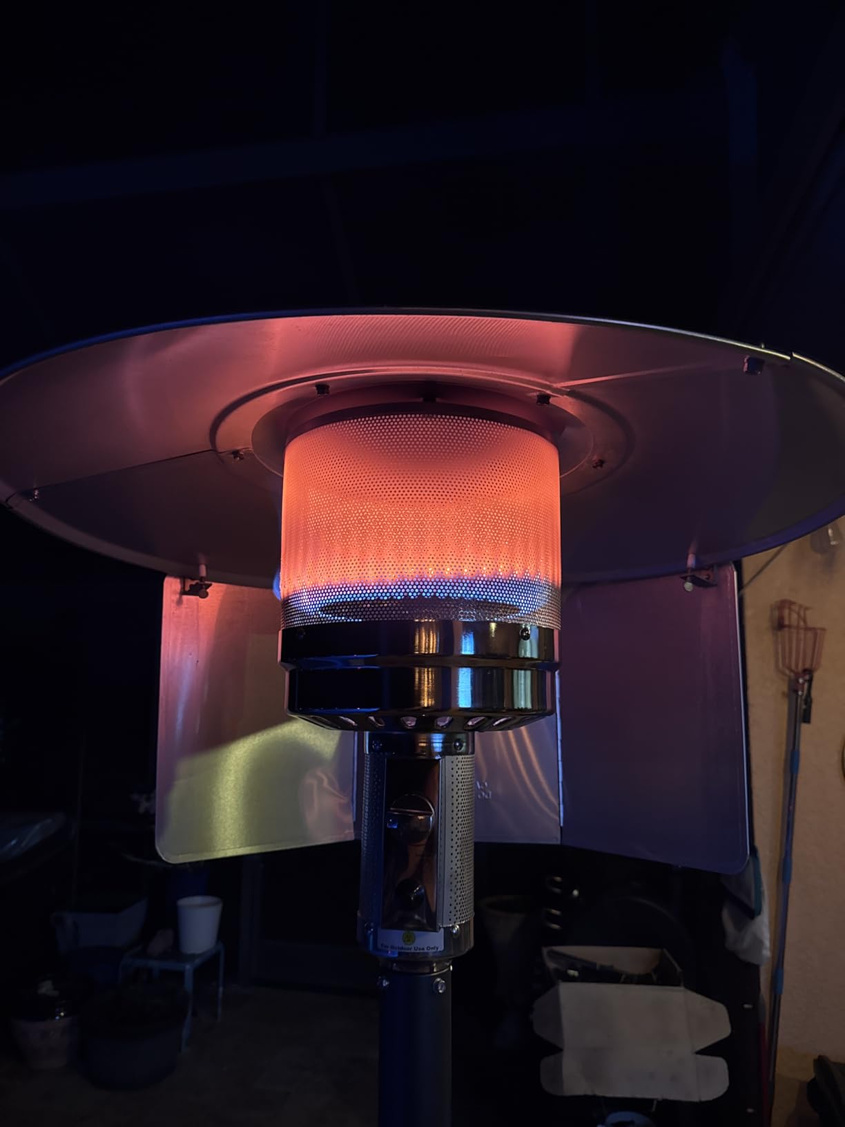 EAST OAK 50,000 BTU Patio Heater for Outdoor Use With Round Table Design, Double-Layer Stainless Steel Burner and Wheels, Outdoor Patio Heater for Home and Commercial, Bronze, 31.9