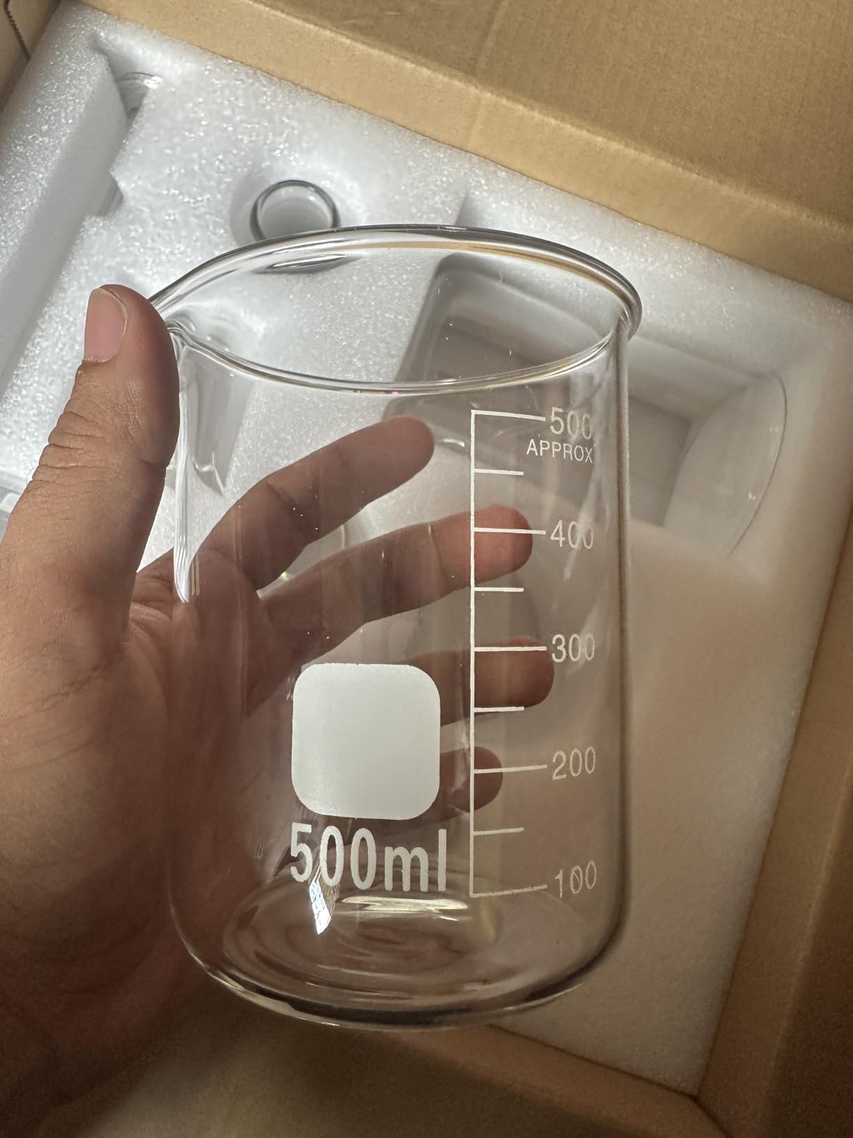 Frienda 50/100/250/500/1000ml Lab Glassware Include Graduated Cylinder, Glass Beaker Set, Glass Dropper, Stirring Rod, Measuring Cups for Laboratory Science Chemistry Supplies (20 Pcs) customer photo 2