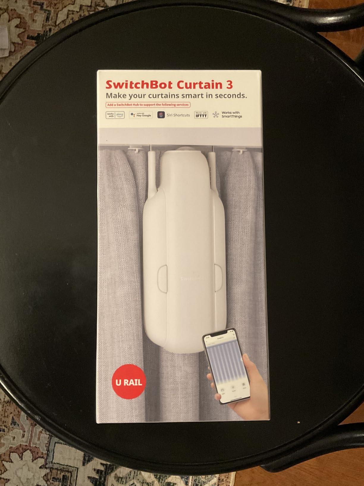 SwitchBot Automatic Curtain Opener - Bluetooth Remote Control Smart Curtain with App, Upgraded High-Performance Motor, Add SwitchBot Hub to Work with Alexa, Google Home, HomeKit customer photo 1