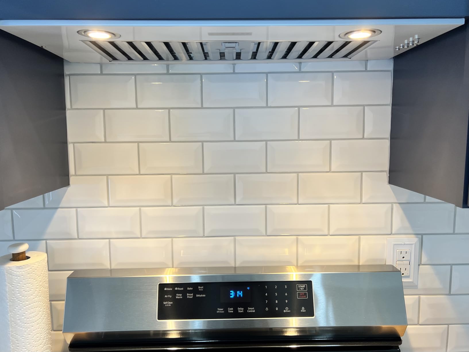 Hauslane Range Hood Insert 46 Inch Pro-Style - Stainless Steel Built-In Vent with 800 CFM Suction, Quiet Operation, LED Lights, 3-Speed Fan, 21