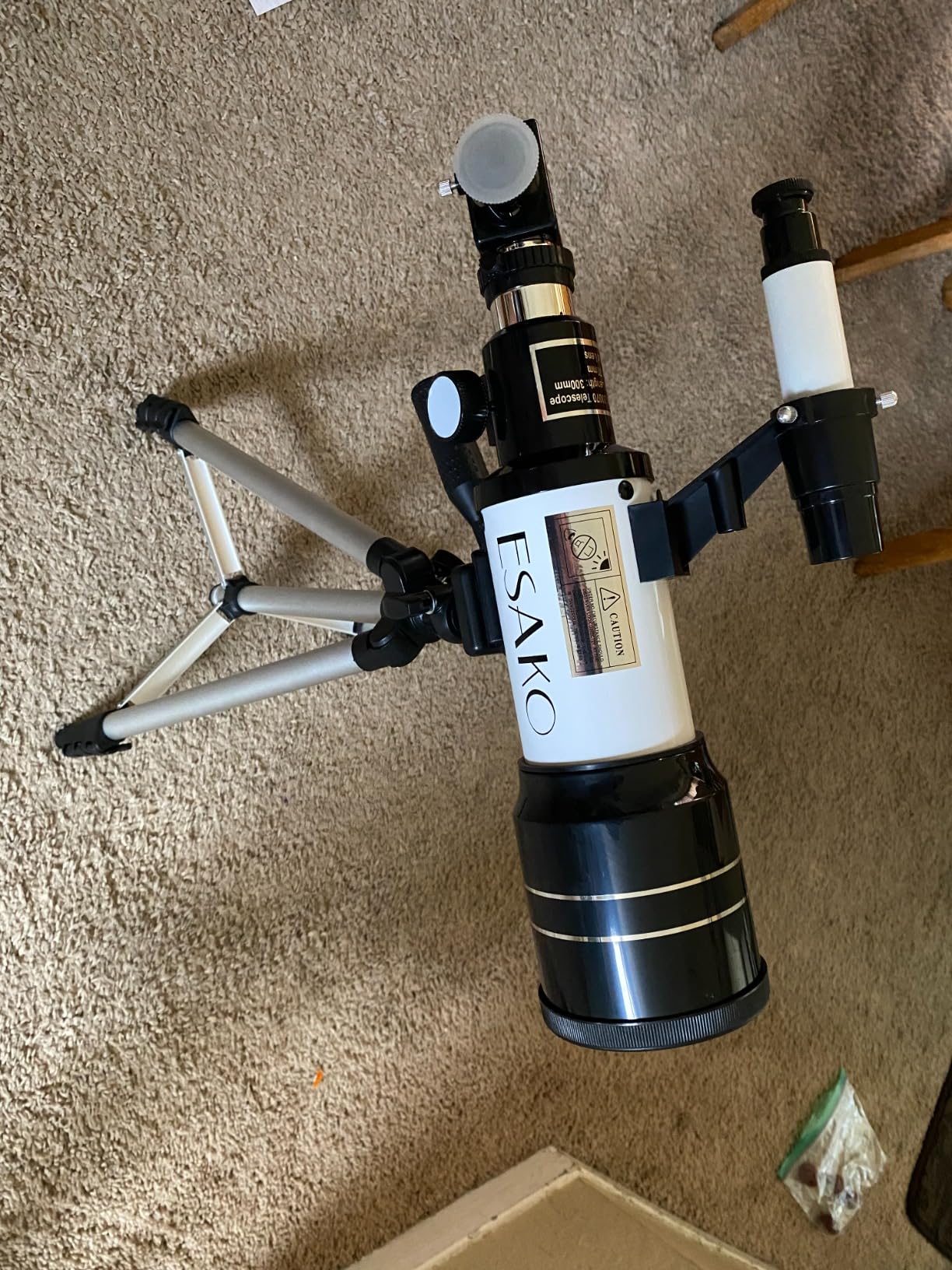 ESAKO Telescope for Kids & Beginners, 70mm Aperture Portable Telescopes with 3 Eyepieces, Height Adjustable Tripod & Phone Adapter & Remote Control Gift for Christmas customer photo 2