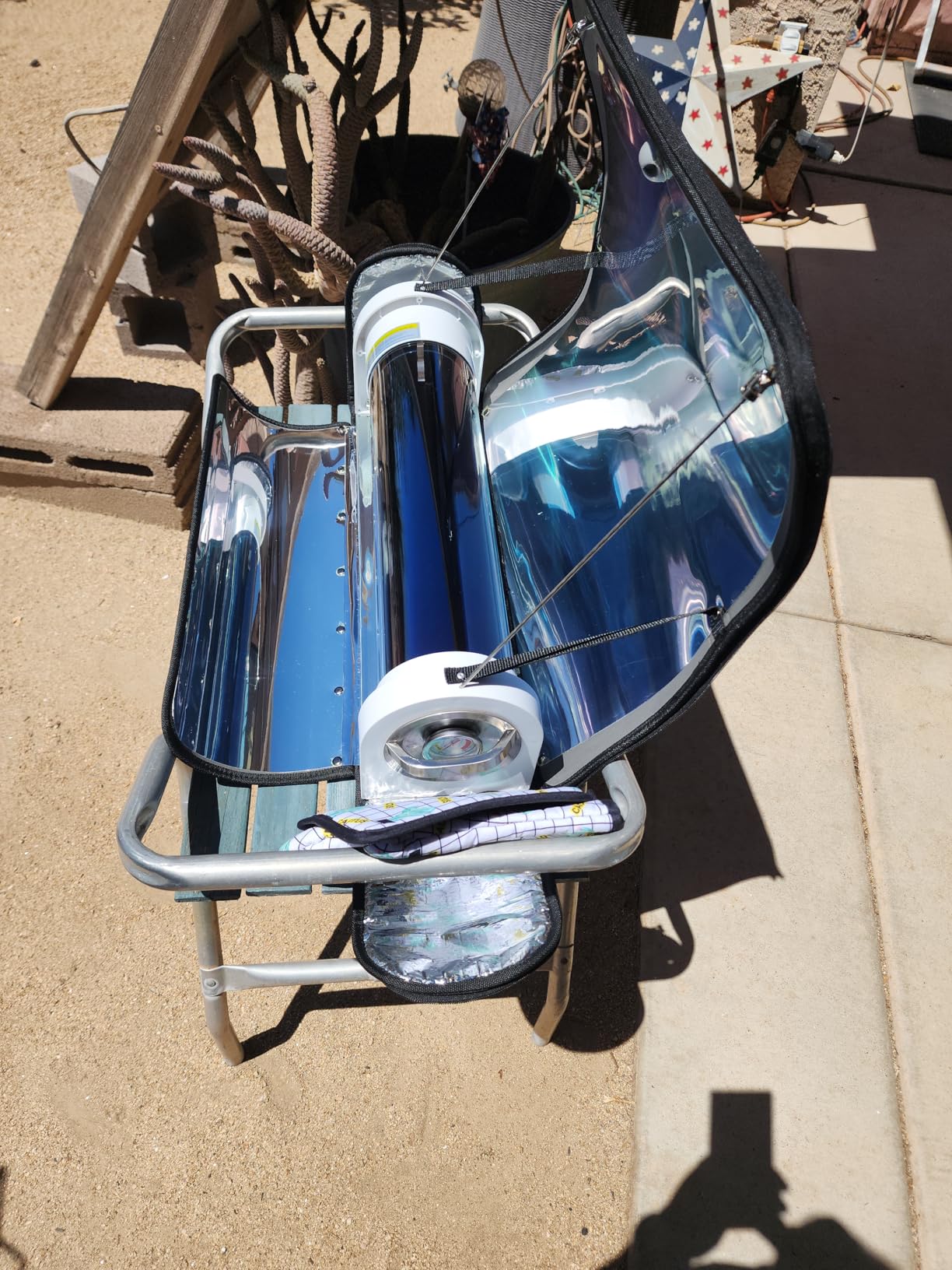 Solar Stove Portable Stove Solar Oven - Solar Cooker for Outdoor Cooking with 5L Large Capacity with Theometer, and Easy-to-Use Design for Camping Hiking and Family Party customer photo 1