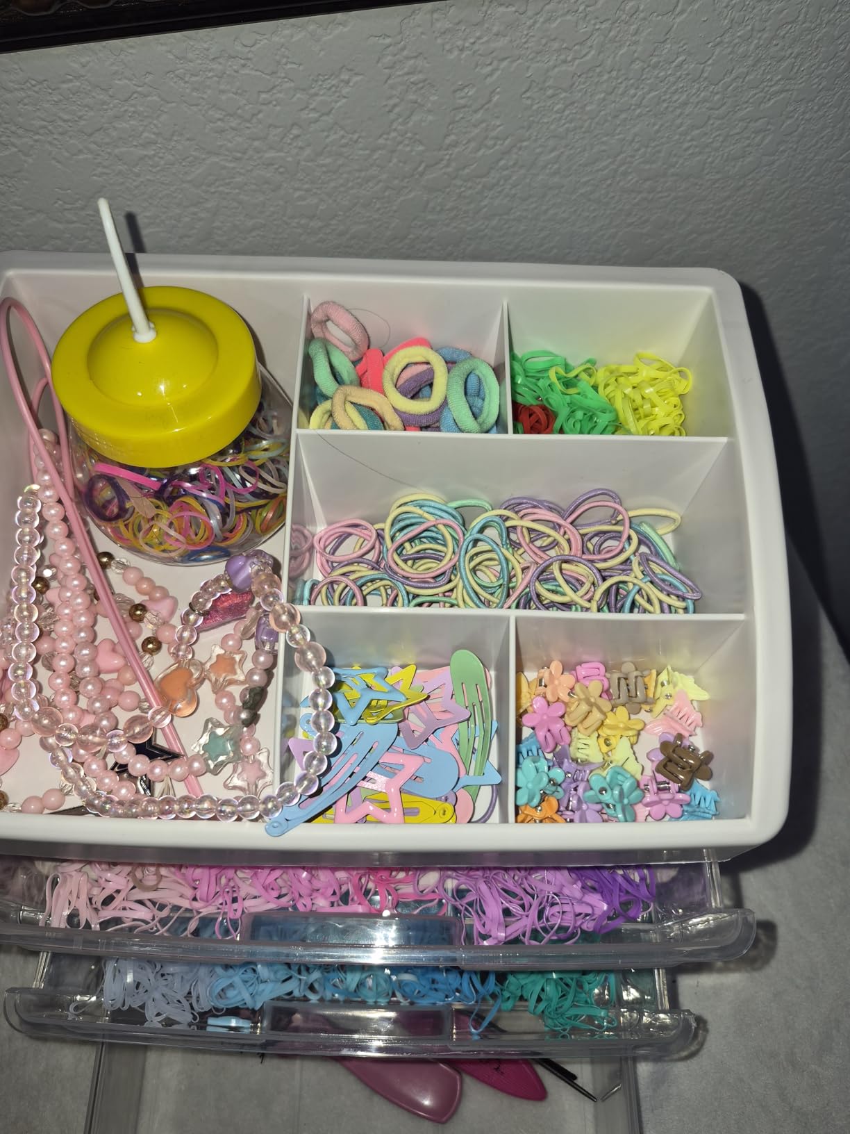 Desk Organizer with Drawers, 3 Drawers Storage Organizer, Desktop Storage Drawers for Office/School Supplies, Plastic Stationary Makeup Organizer, Desk Storage Box for Office, School, Home customer photo 2