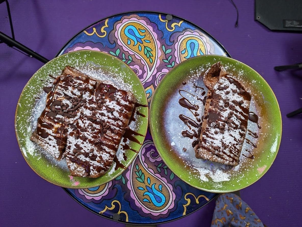 nutrichef Electric Crepe Maker Pan & Griddle, 12 Inch Nonstick Cooktop, LED Indicators & Adjustable Temperature Control, Includes Spatula, Batter Spreader, Cooks Crepes, Roti & Pancakes customer photo 1