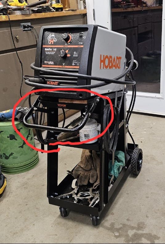 VEVOR Welding Cart, 3-Tier Welder Cart Heavy Duty with 400 Lbs Weight Capacity, 360° Swivel Wheels, Tank Storage Safety Chains, Rolling MIG Welder Cart for TIG, ARC, MMA, Plasma Cutter Welding Machine customer photo 2