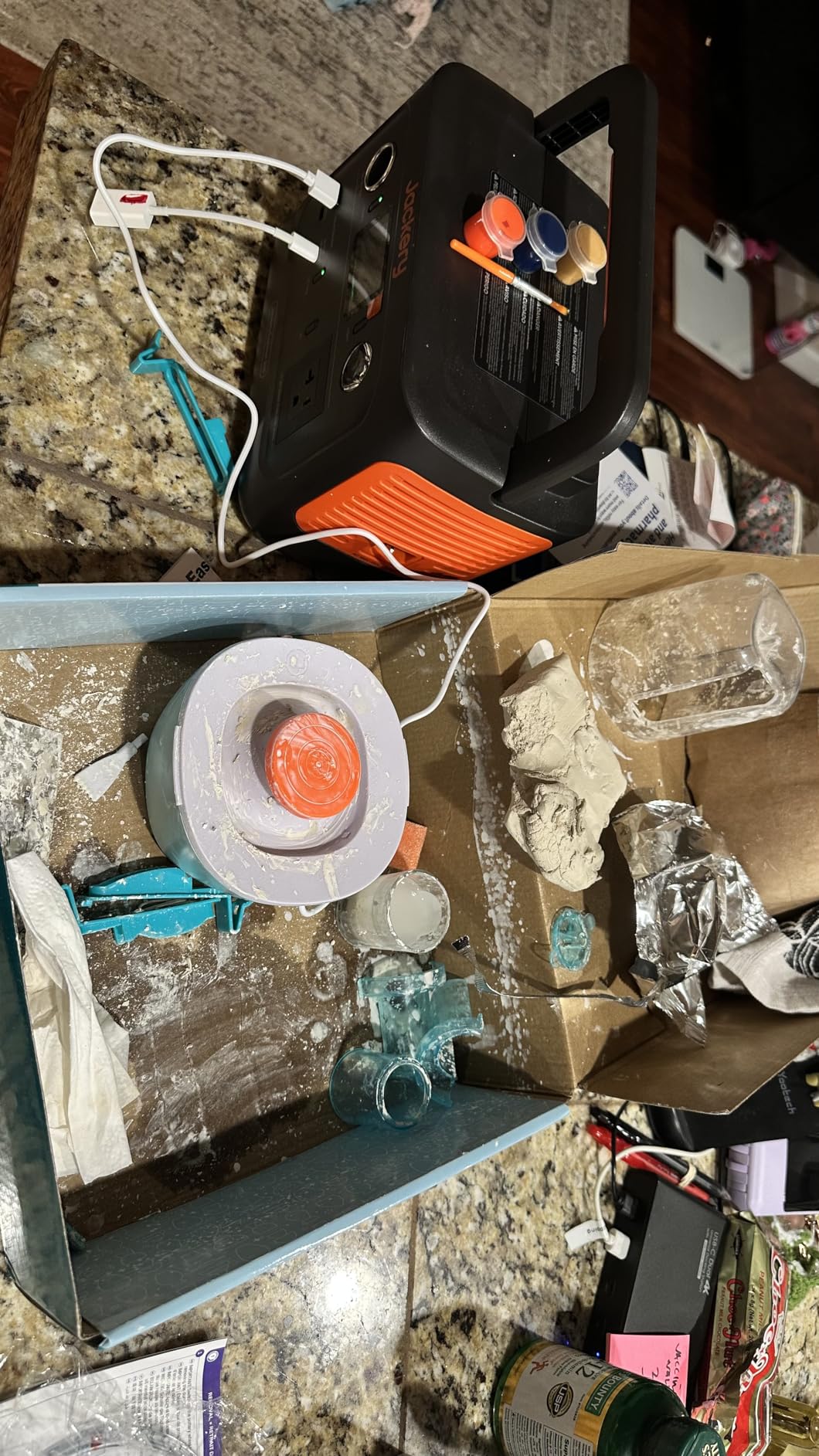 Make It Real Mini Pottery Studio - 26-Piece DIY Pottery Kit with Mess-Free Air Dry Clay - Create 10 Miniature Projects, Beginner to Master Levels - Innovative Centering Tool - Great for Kids Ages 8 customer photo 2