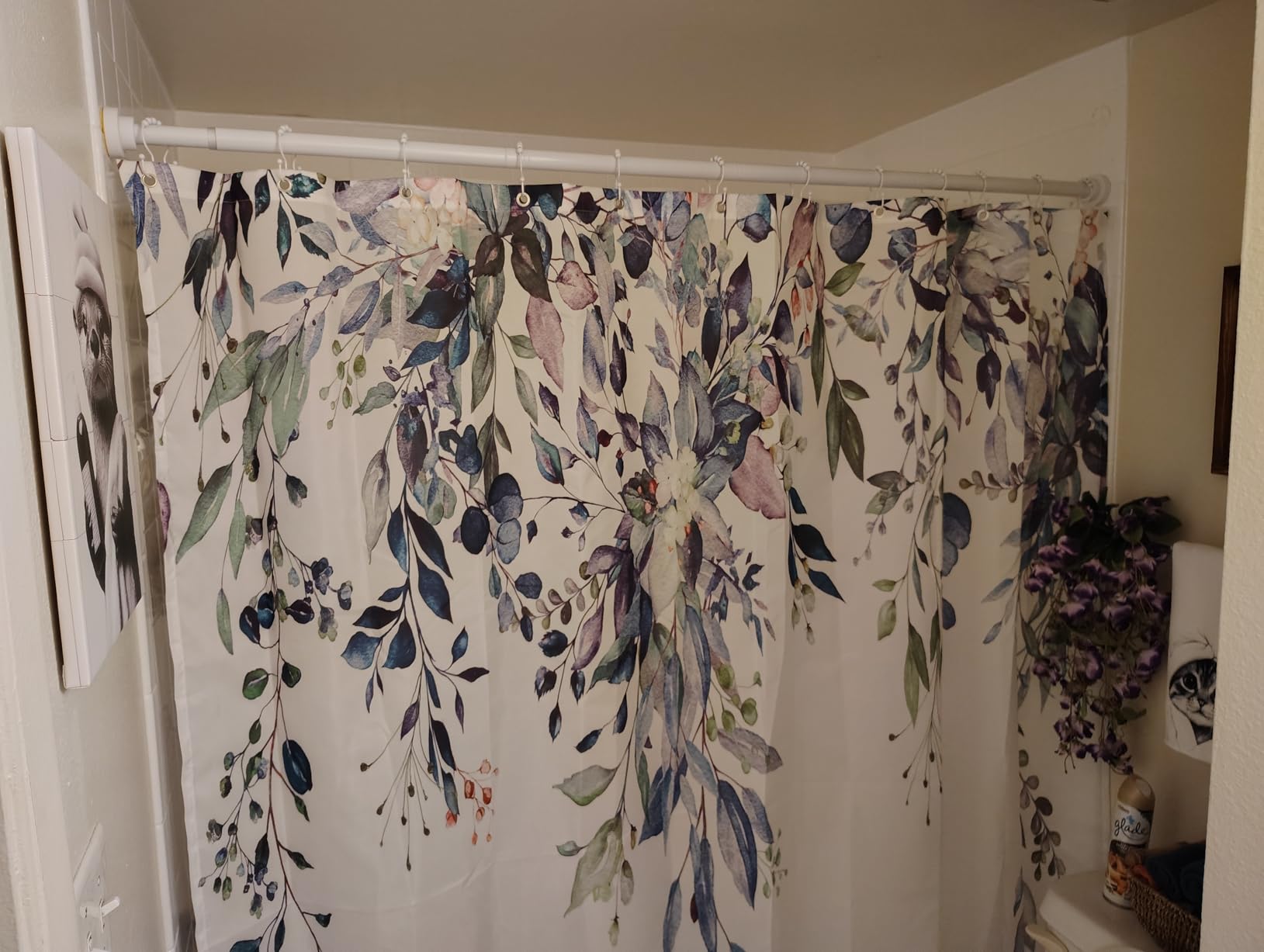 Shower Curtain Rod Adjustable 43-78 inch, 1