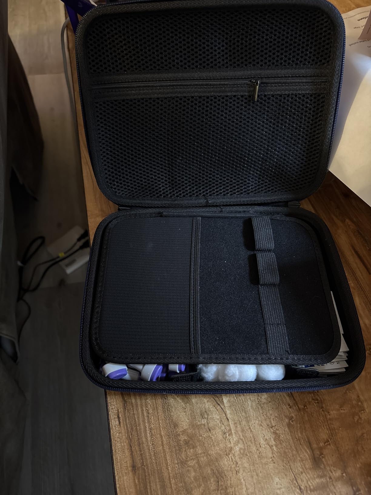 ProCase Diabetic Supplies Hard Travel Case, Diabetes Storage Bag for Glucose Meter, Insulin Pen, Blood Sugar Test Strips, Syringe, Needles and More Kits, Diabetic Care Kits Organizer Holder -Black customer photo 2