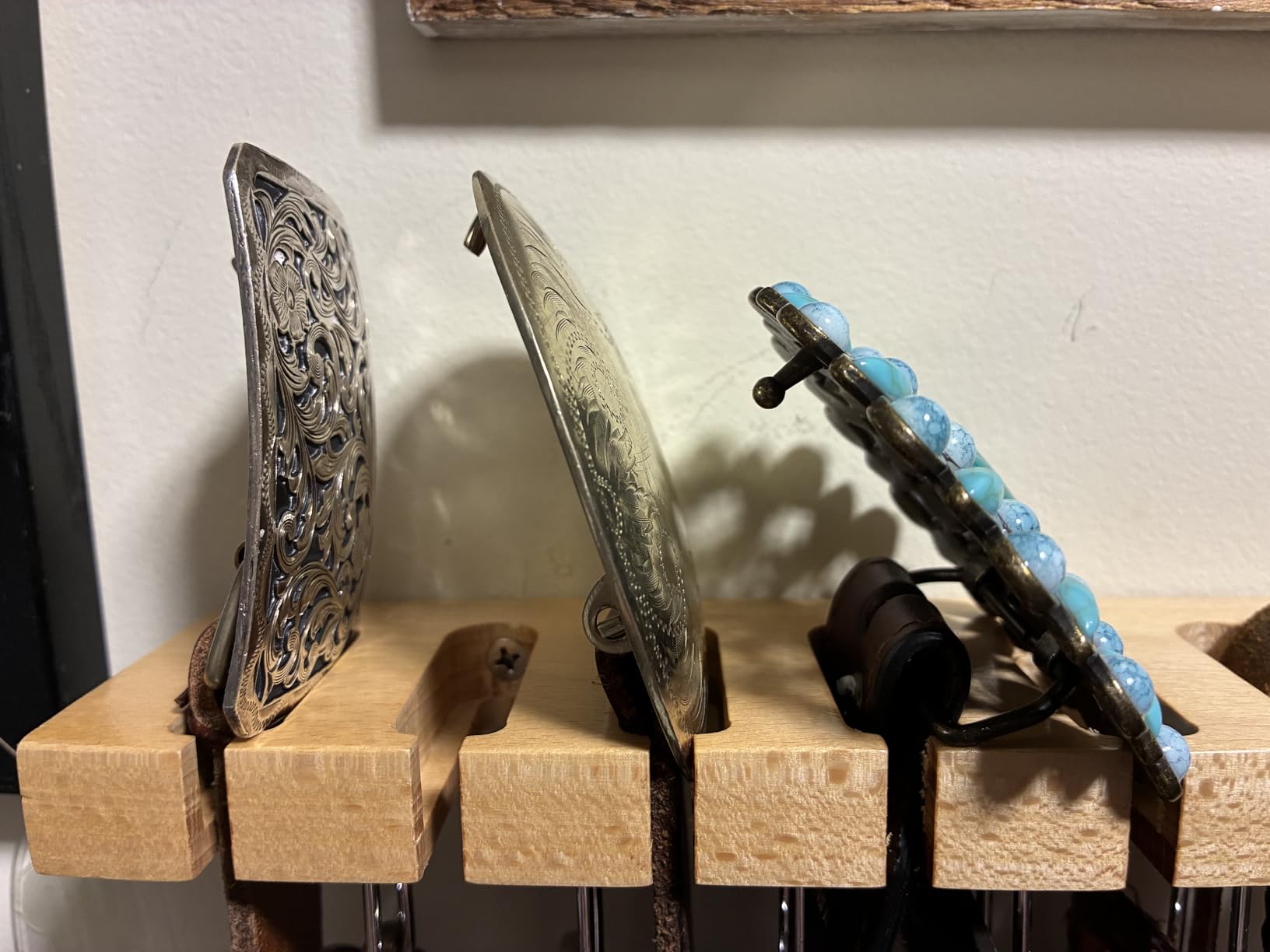 Belt Hanger for Closet Max 42 Belts, 2-in-1 Wall Mount Belt Organizer with 360 Rotating Hooks, Wooden Tie and Belt Rack for Closet Accessories Organizers and Storage, 12+11 Storage customer photo 2