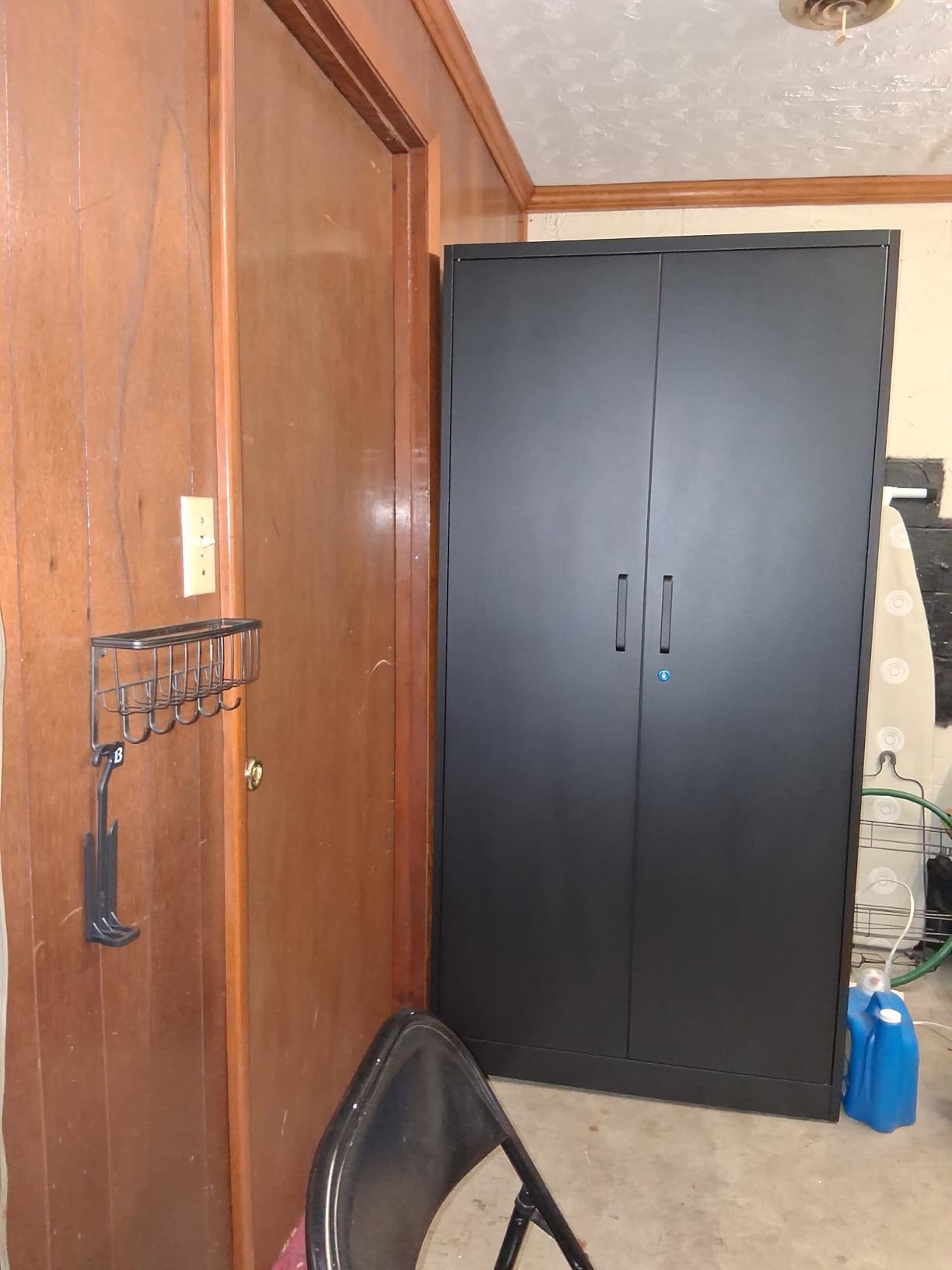 SISESOL Wide & Deep Metal Storage Cabinet with 2 Doors and 6 Shelves,72x36x18 Garage Storage Cabinet,Tall Black Locking Metal Cabinets with Lock,Steel Locked Cabinets for Home,Office,Garage,School customer photo 1