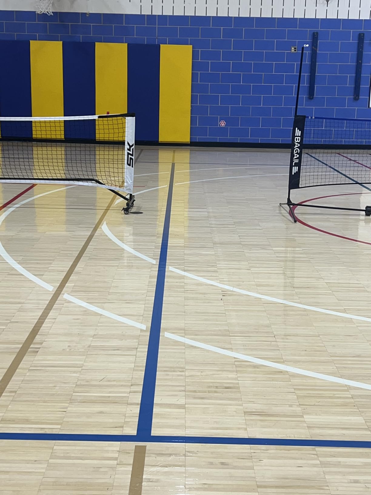 BAGAIL Badminton Net, Height Adjustable Kids Volleyball Net, Foldable Nylon Net 10 ft/14ft/17ft Wide, Tennis Net, Small Pickleball Net for Backyard Game and Indoor Outdoor Use, Easy Setup customer photo 2