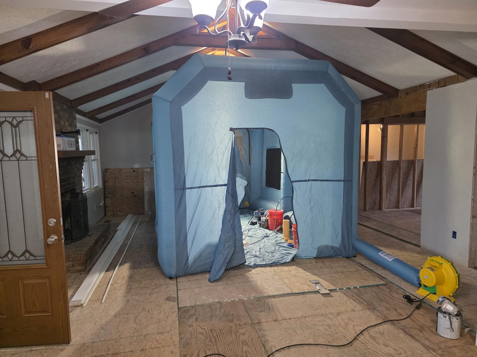 VEVOR Inflatable Paint Booth, 13x10x9ft Inflatable Spray Booth, 950W High Powerful Blower Spray Booth Tent, Car Paint Tent Air Filter System for Car Parking Workstation Motorcycle Garage customer photo 2