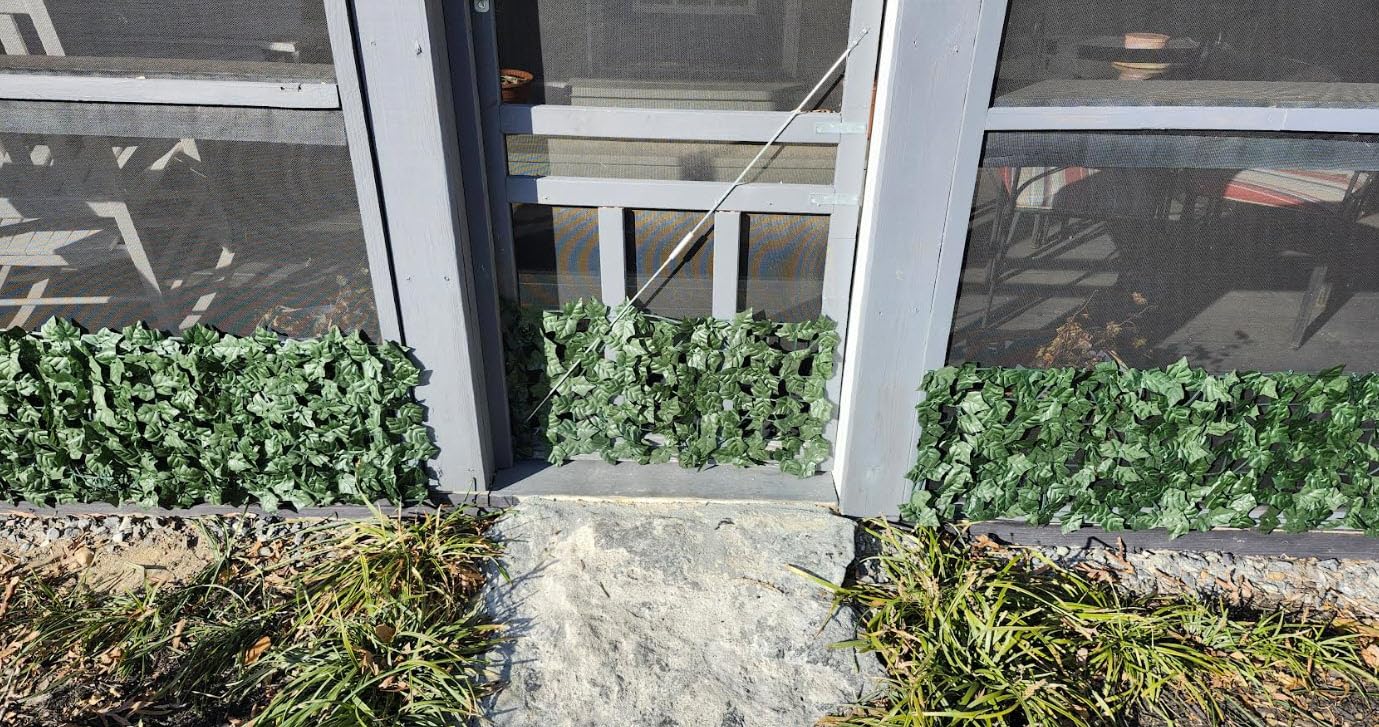 Artificial Ivy Privacy Fence Wall Screen, 60X120 in UV-Anti Faux Greenery Backdrop Ivy Vine Leaf Hedges Fence Panels for Patio, Balcony, Garden, Backyard Indoor Outdoor Green Wall Decor customer photo 2