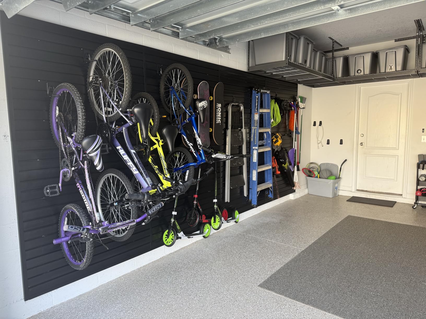 Slatwall Panels 4'x8' Garage Slat Wall Storage Systems Garage Wall Organizer, Garage Tool Organizer Wall Mount Slat Board PVC Wall Panels Garage Storage Organization Product White customer photo 2