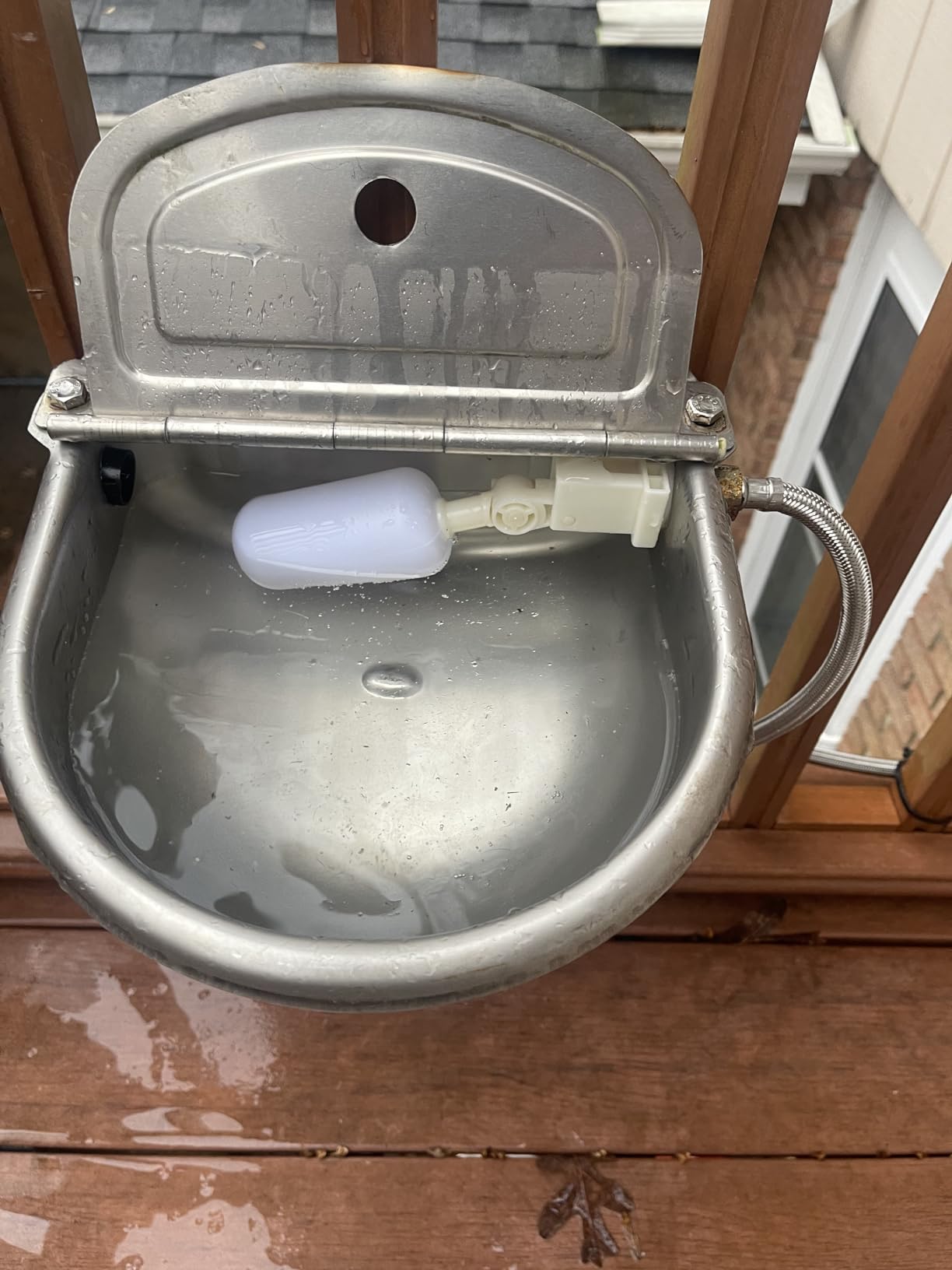 Automatic Animal Water Bowl with Float Valve, 304 Stainless Steel Livestock Water Dispenser for Dog Horse Goat Pig Cow Livestock Water Bowl Kit Includes Bowl, Pipe, 2 Valves, Quick Connector Adapter customer photo 2