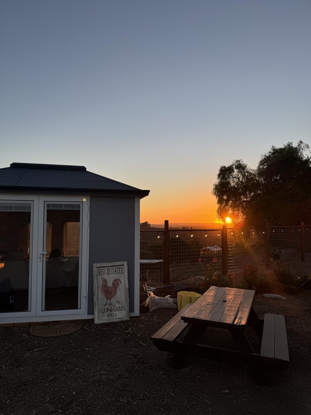 Sunjoy Office Shed for Outdoor, Tiny House 10'x12.6' She Shed, Backyard Office, Multipurpose Outdoor Room, Home Gym with Floor, 2 Windows and Lockable Doors customer photo 1