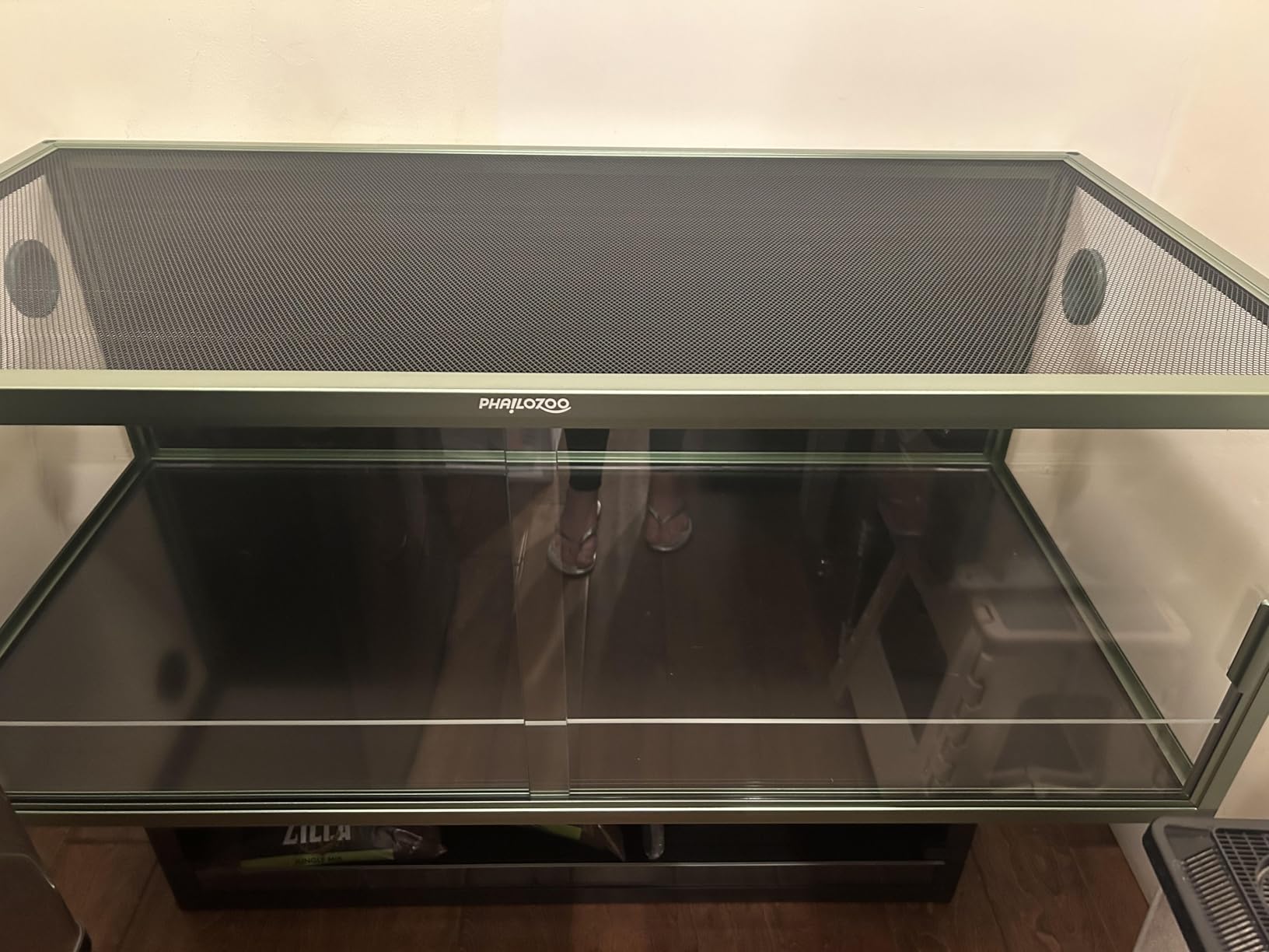 85 Gallon Reptile Tank, Front Opening Snake Tank for Easy Maintenance, Reptile Enclosure with Top Screen Ventilation 48''x24''x18'' customer photo 1