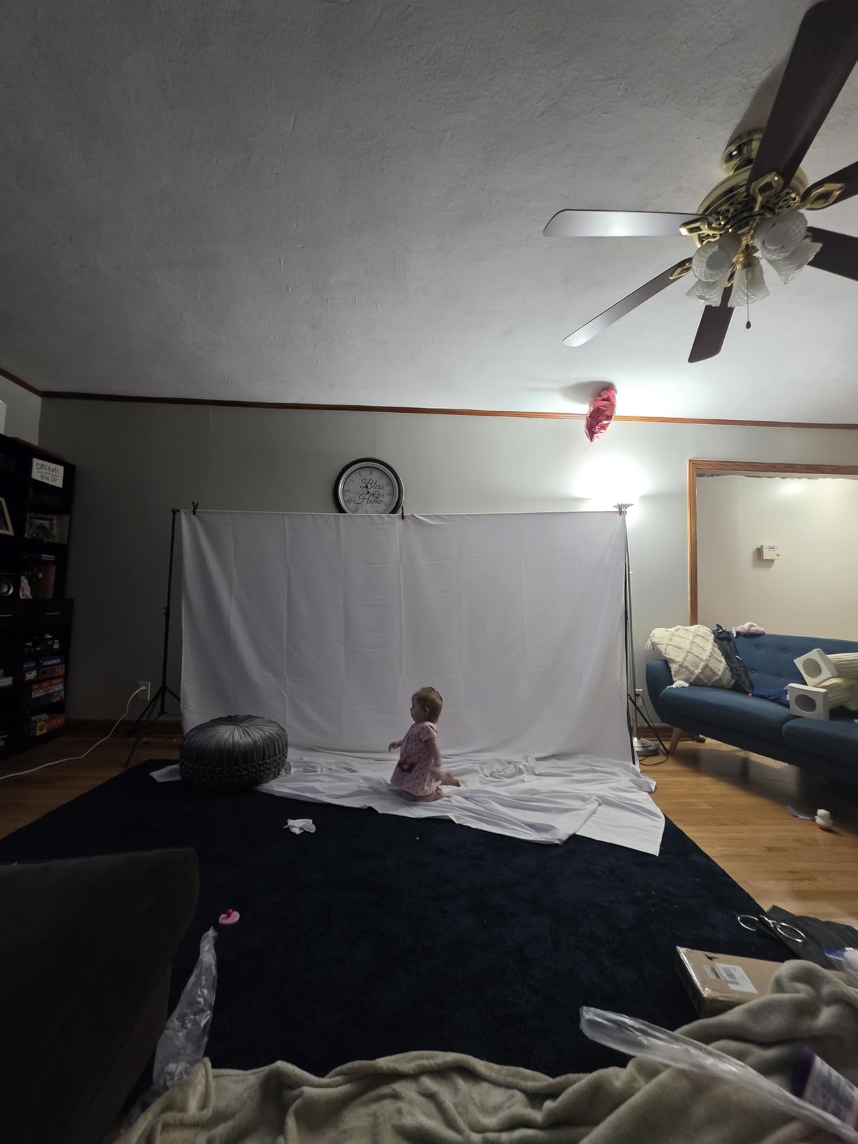 LINCO Backdrop Stand for Parties Kit 10x7 ft Adjustable Back Drop Photography Studio Photo Background Support System with Clamps, Sand Bag, Carrying Bag customer photo 1