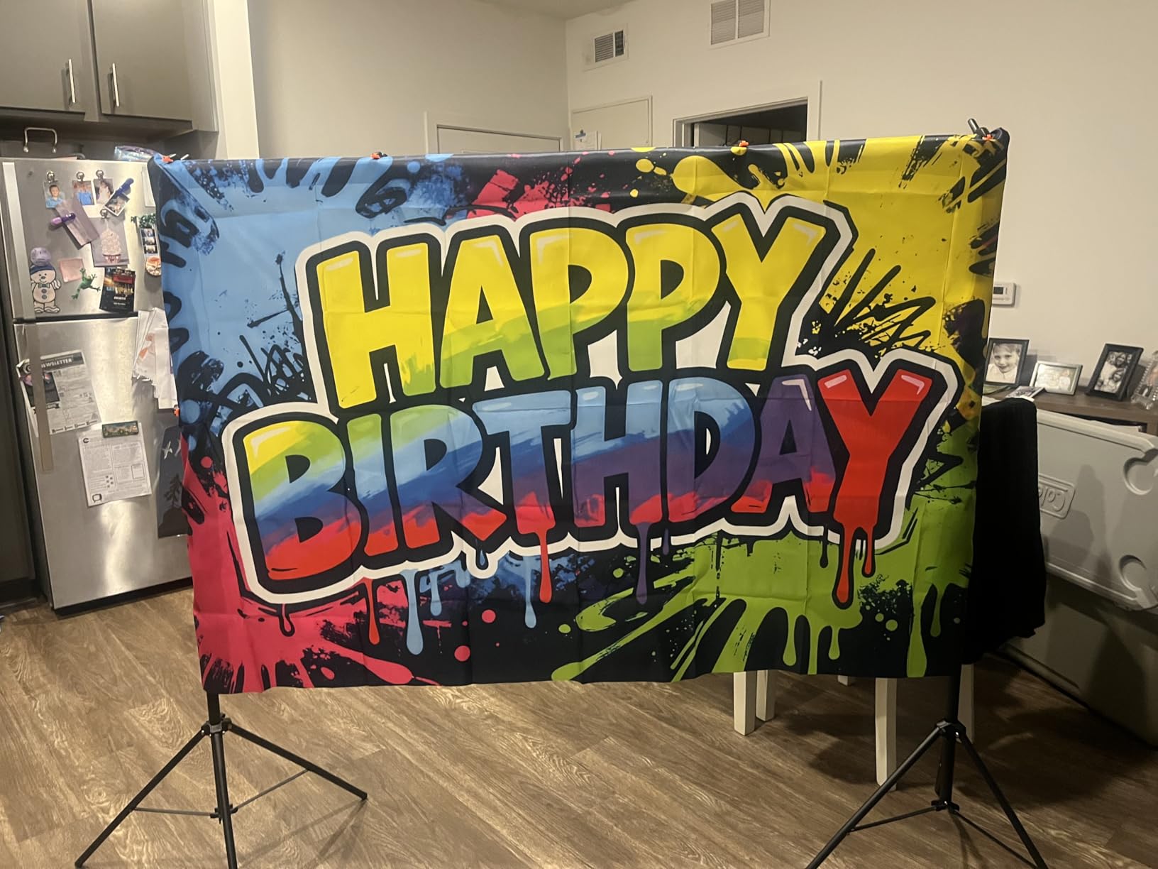 LINCO Backdrop Stand for Parties Kit 10x7 ft Adjustable Back Drop Photography Studio Photo Background Support System with Clamps, Sand Bag, Carrying Bag customer photo 2