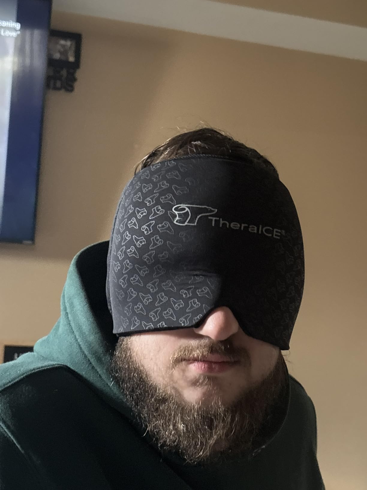 TheraICE Migraine Relief Cap PRO, Headache Relief Cap, Ice Face Mask, Cold Compress Head Wrap for Tension Headache Relief, Stress & Hangover, FocusZone Technology Provides Extra Cooling & Pressure customer photo 2