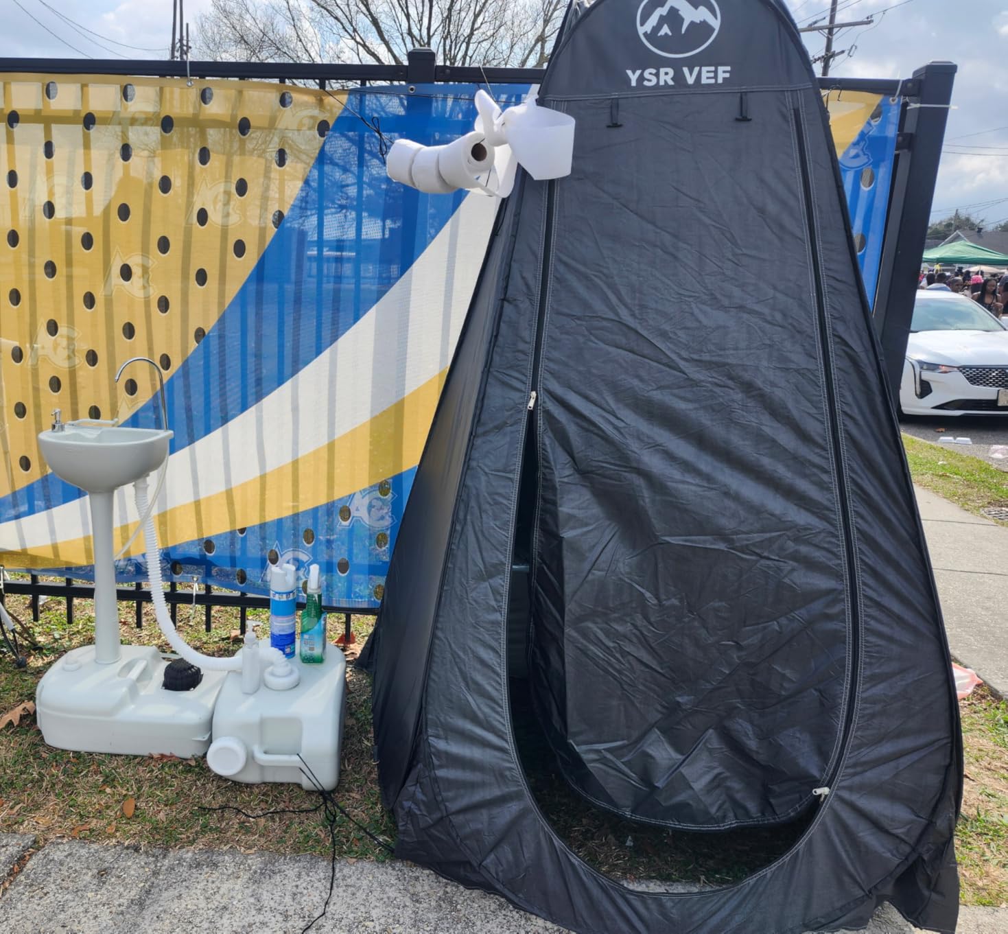 Portable Toilet Kit, Camping Toilet with Pop-Up Privacy Tent and Poo Gel Toilet Bags, Washable Portable Outdoor Showers Changing Rooms customer photo 1